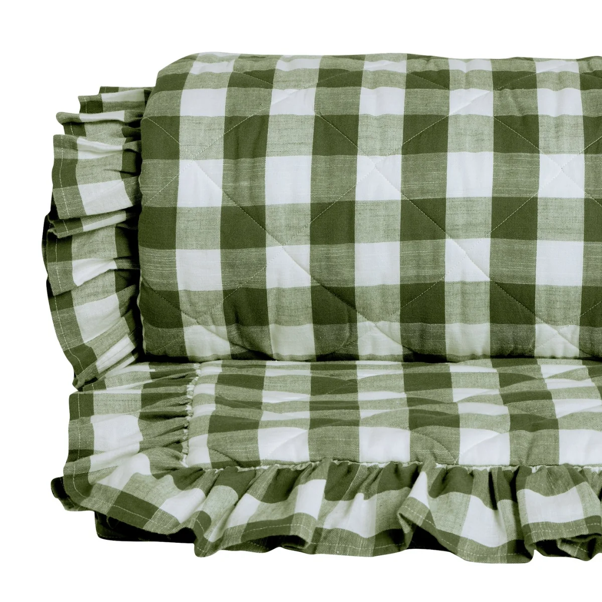 Habitat Gingham Bedspread - Green - 220x200cm – image 3