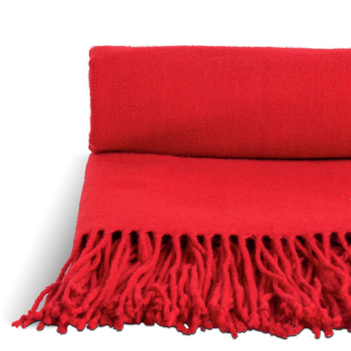 Habitat Christmas Soft Plain Throw - Red - 125x150cm – image 4