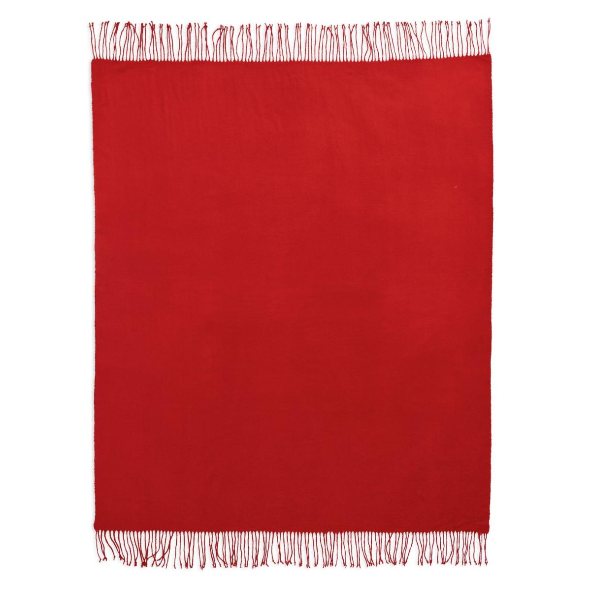 Habitat Christmas Soft Plain Throw - Red - 125x150cm – image 5