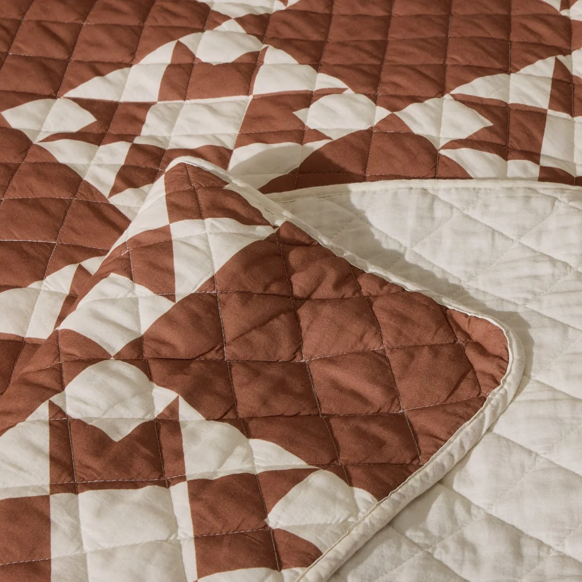 Habitat Quilted Motif Terracotta Bedspread - 220x200cm – image 6