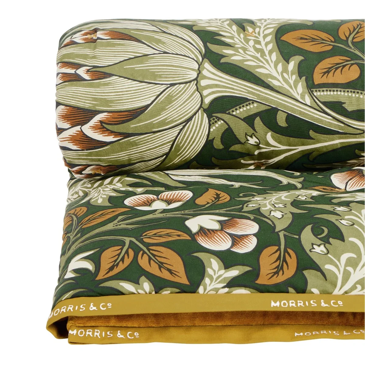 Habitat x Morris & Co. Artichoke Quilted Green Bedspread - 200x150cm – image 3
