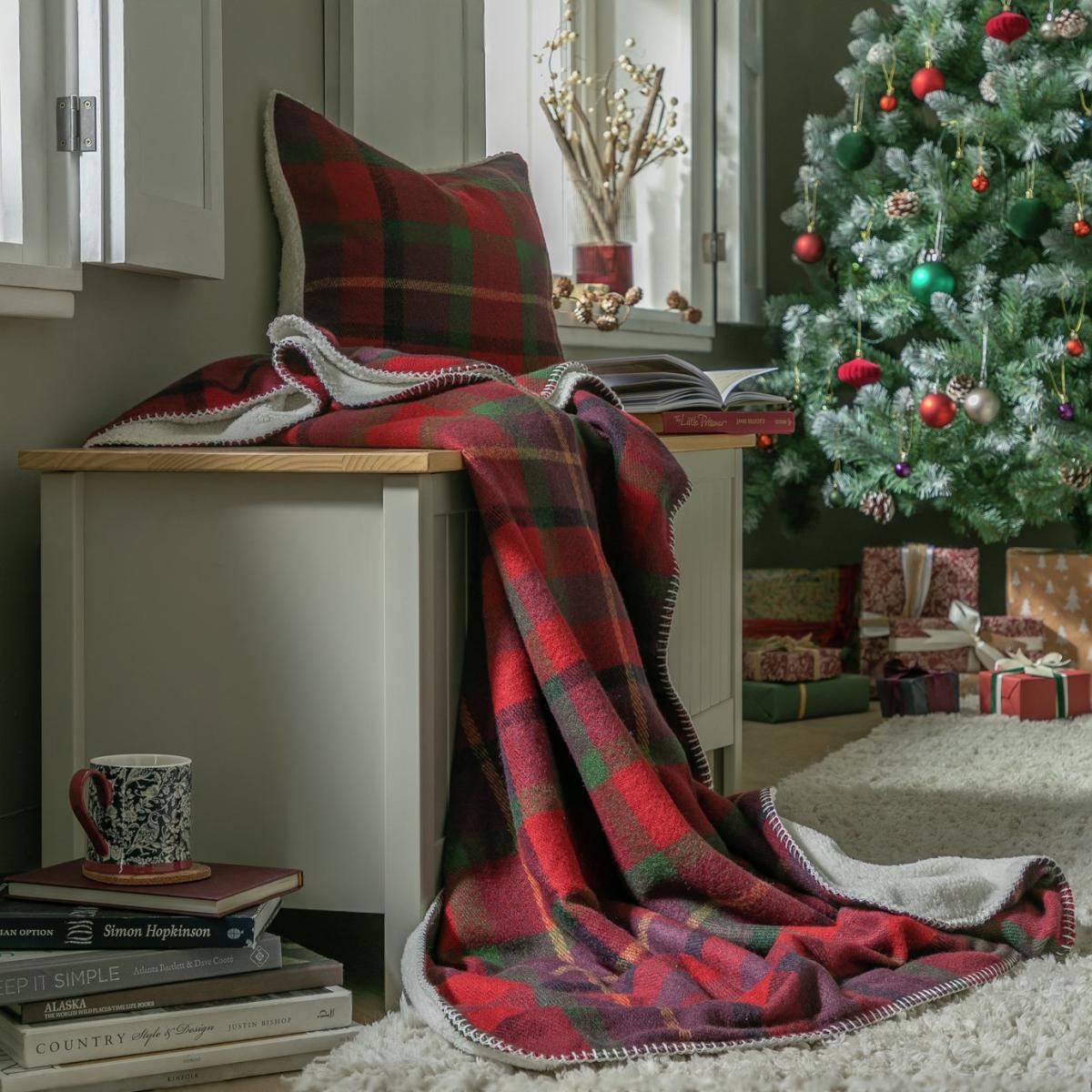Habitat Sherpa Check Throw - Multicoloured - 125x150cm – image 3