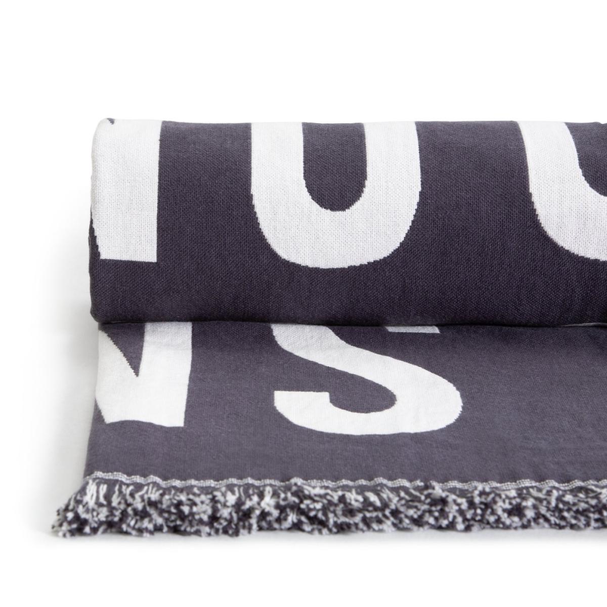 Habitat Graphic Print Throw - Black & White - 120x150cm – image 3