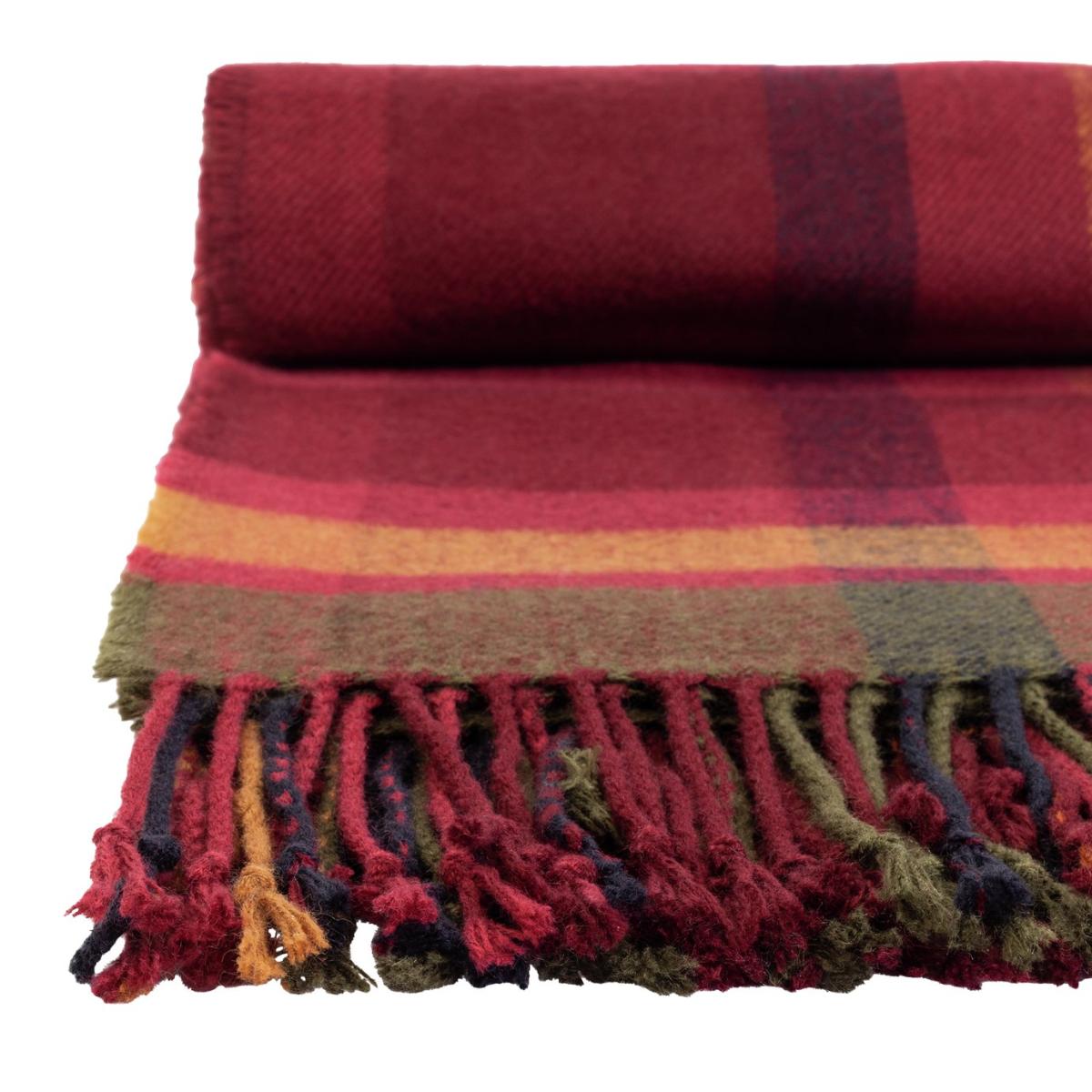 Habitat Check Print Throw - Multicoloured - 125x150cm – image 4