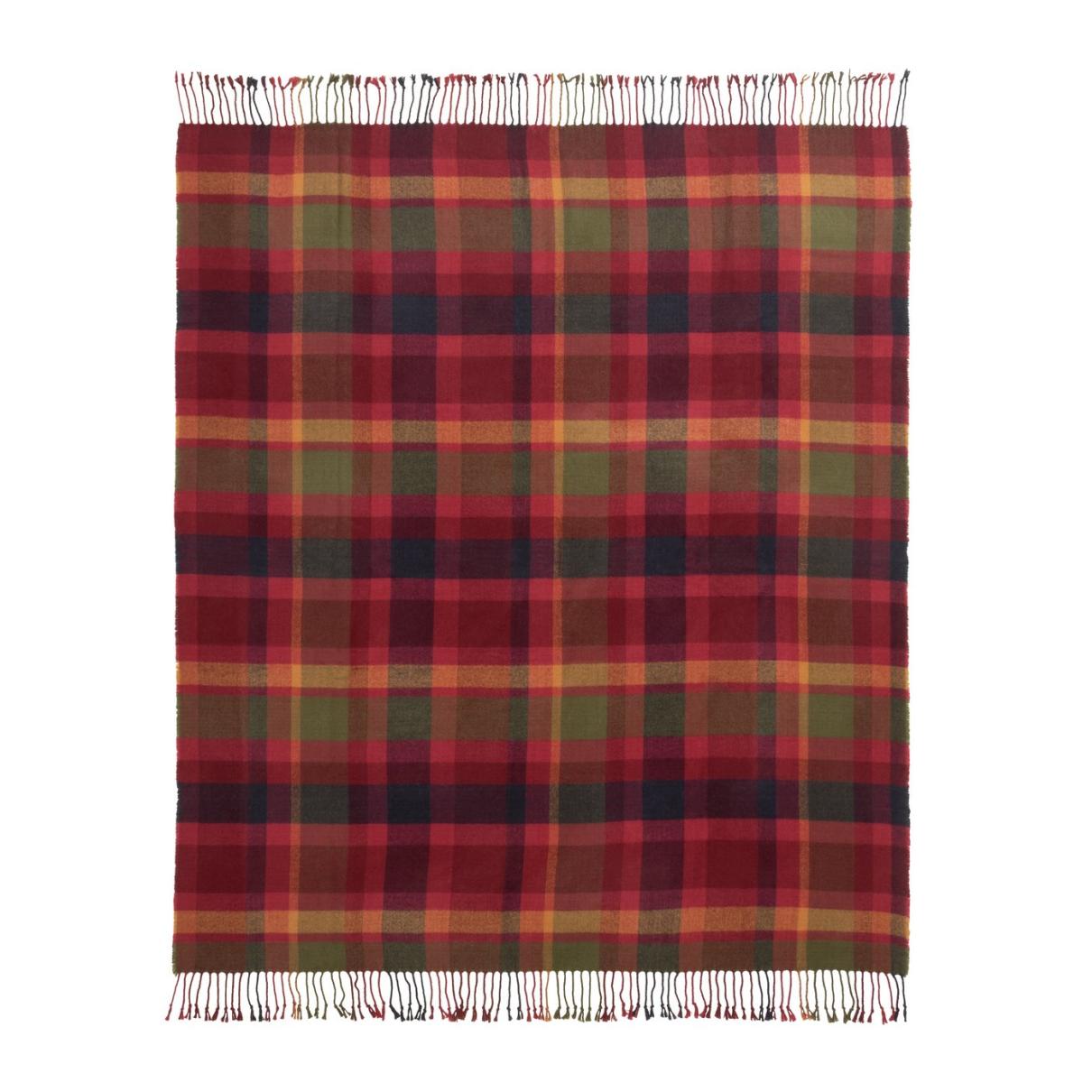 Habitat Check Print Throw - Multicoloured - 125x150cm – image 6