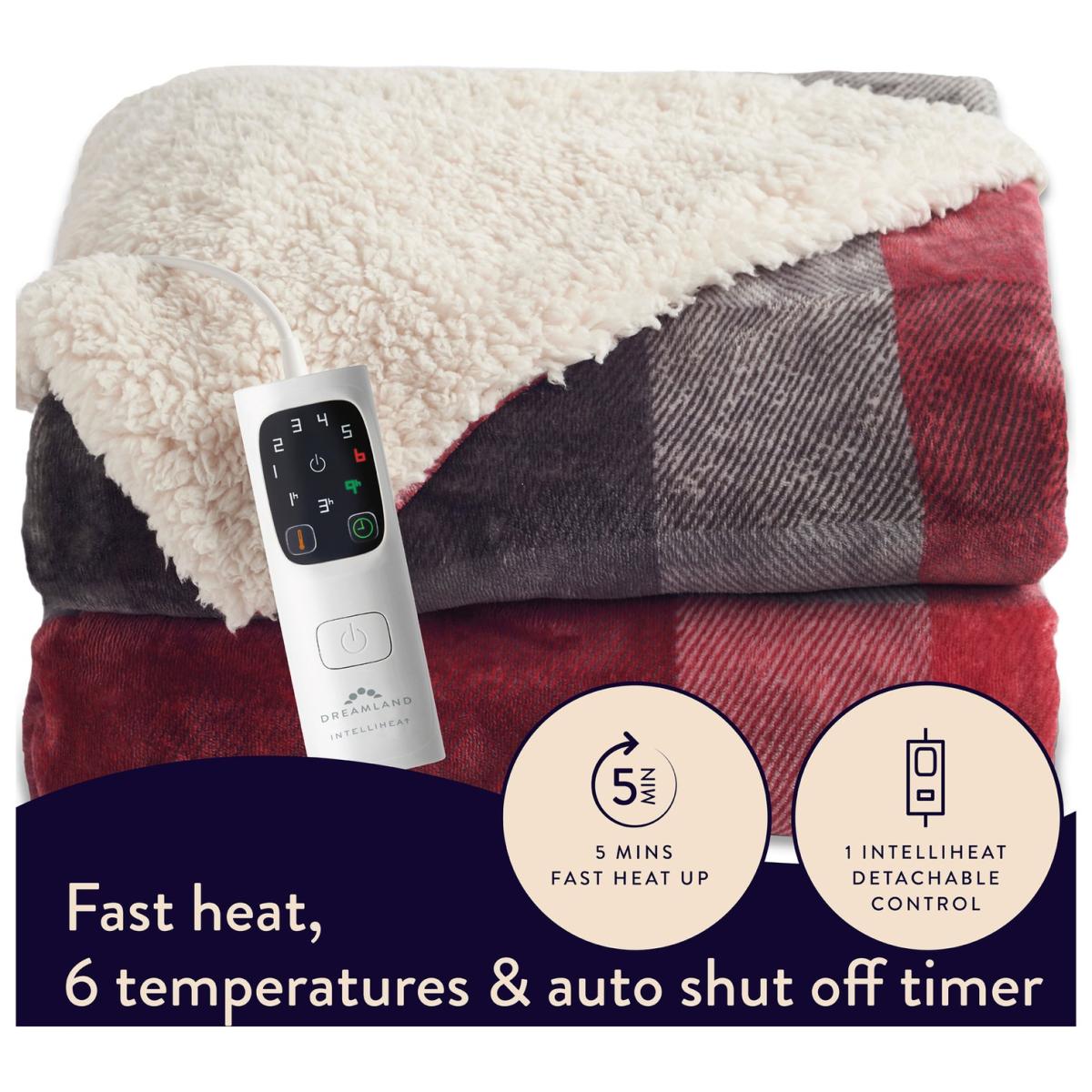 Dreamland Sherpa Tartan Reversible Overblanket – image 6