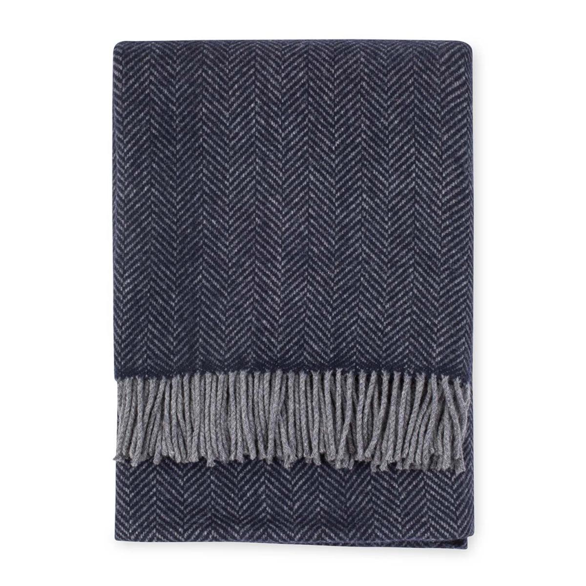 Heal's Merino & Cashmere Herringbone Throw Grey - Heal's UK Bedroom Furniture – image 5