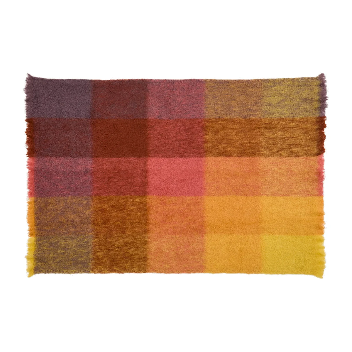 Heal's Mohair Check Throw Cuadros Sundown – image 1