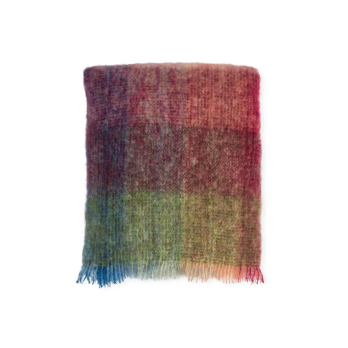 Heal's Mohair Check Throw Green 182 x 137cm – image 2