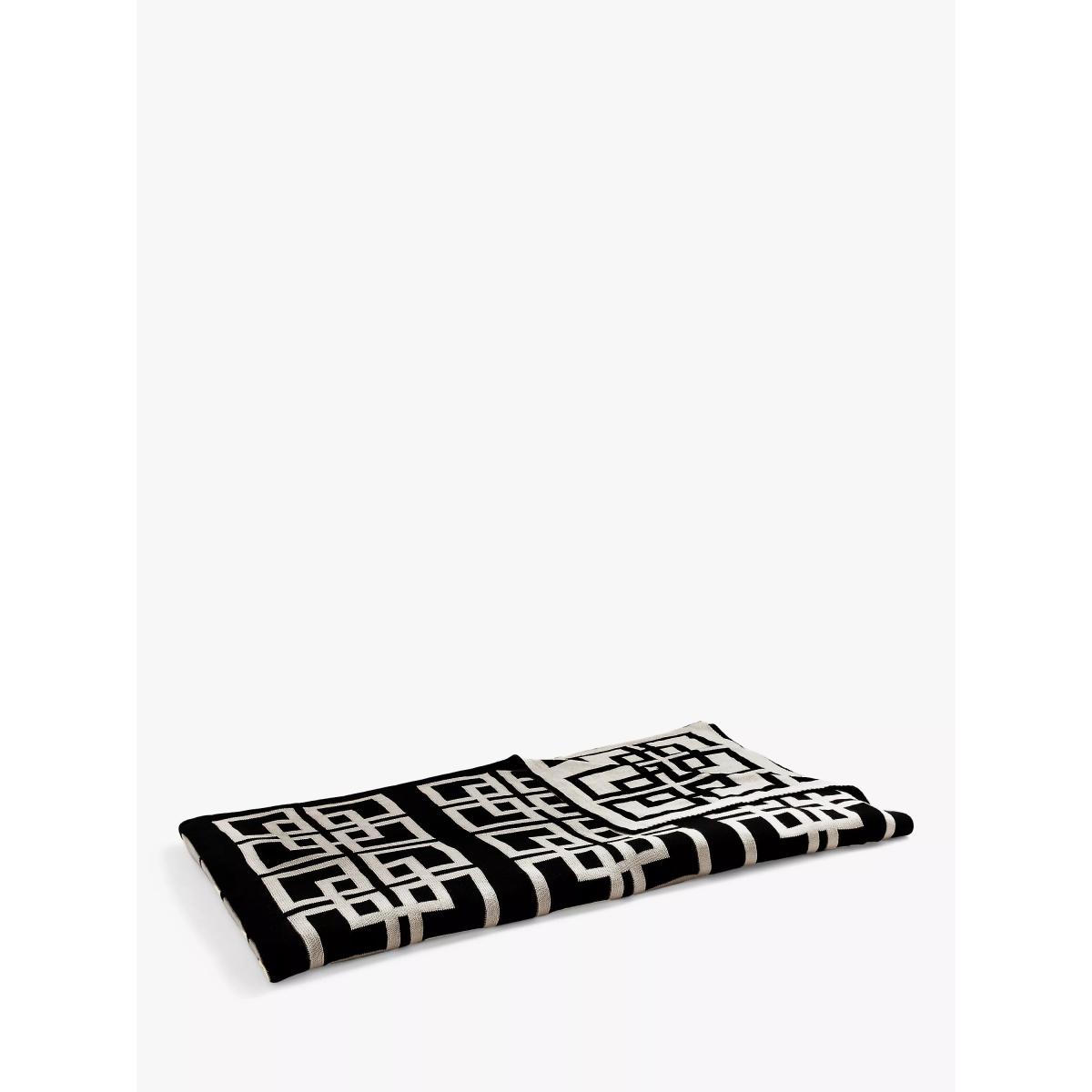 John Lewis Chain Geo Knitted Throw, Black – image 3