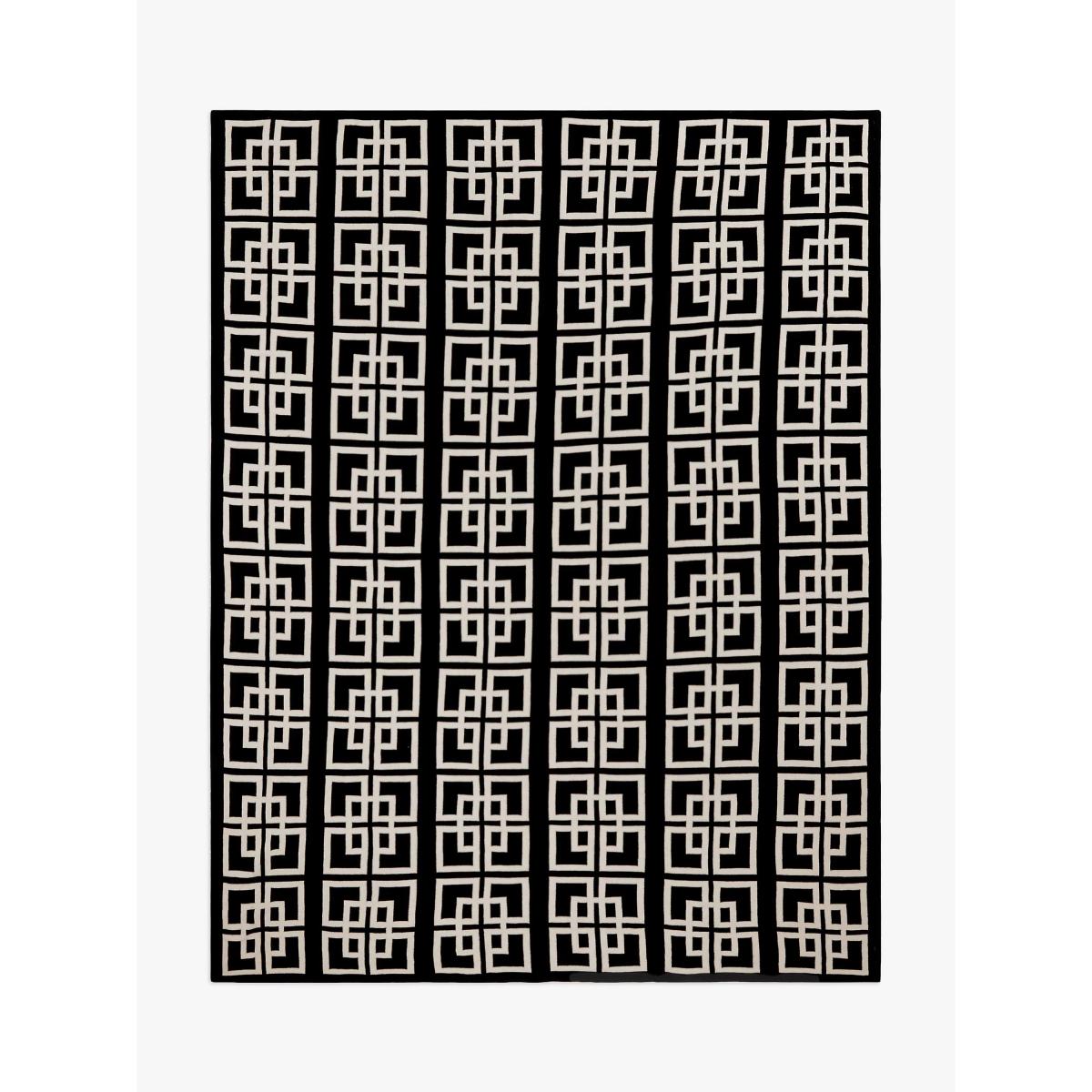 John Lewis Chain Geo Knitted Throw, Black – image 4
