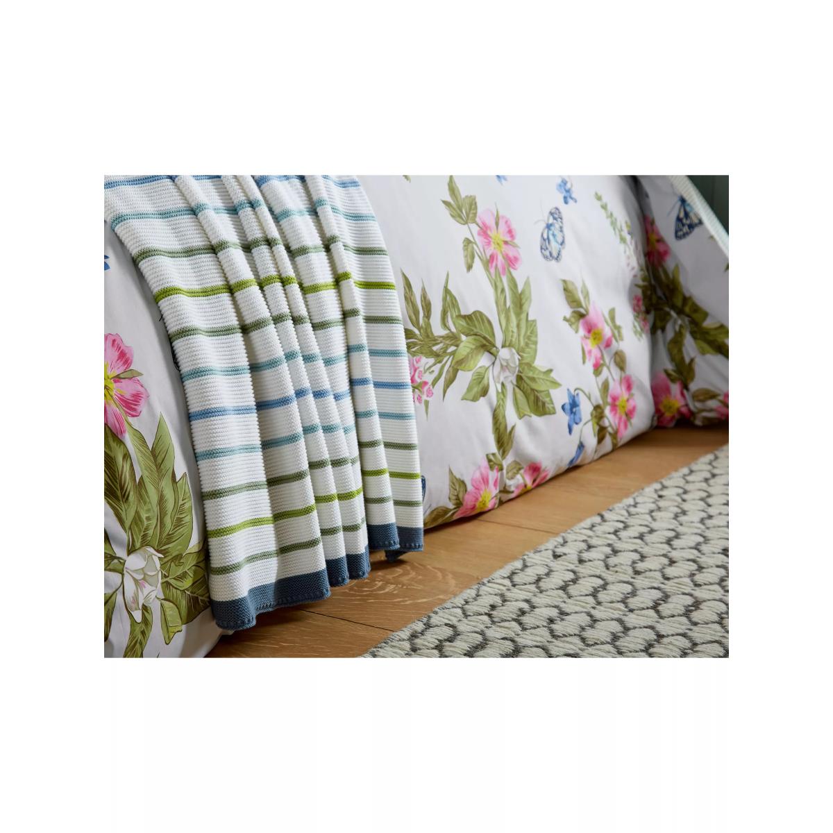 Joules Springtime Knitted Throw, Multi – image 2