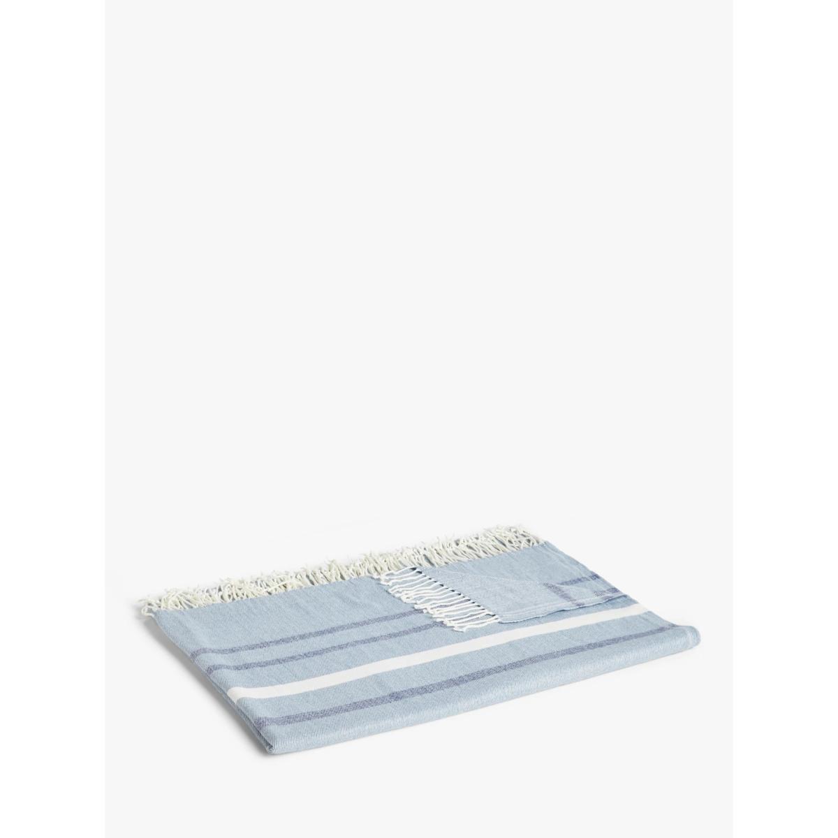 John Lewis & Partners Striped Coastal Throw, Blue – image 4