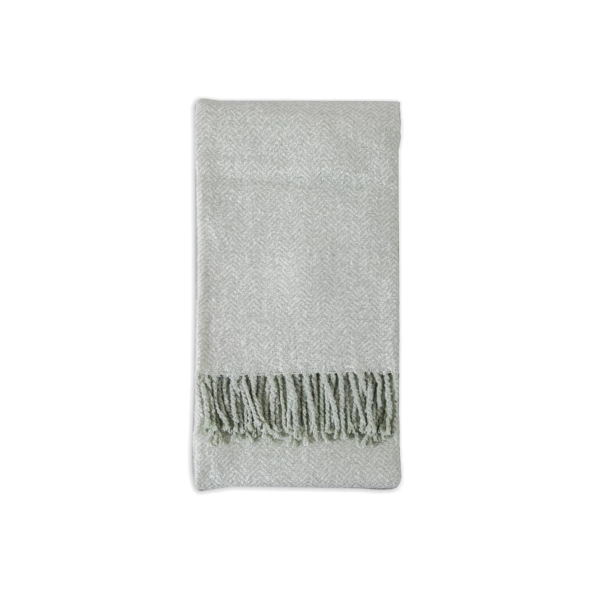 Kilburn & Scott Herringbone Faux Mohair Throw – image 1