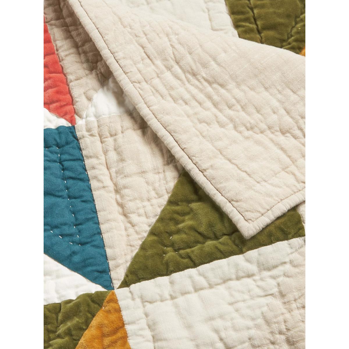 John Lewis Colourful Patchwork Quilted Bedspread, Multi – image 3