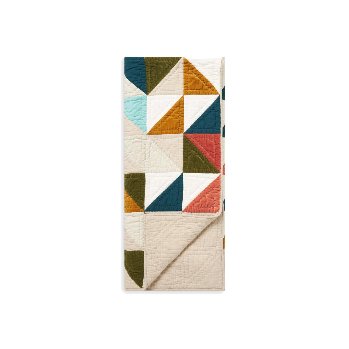 John Lewis Colourful Patchwork Quilted Bedspread, Multi – image 1