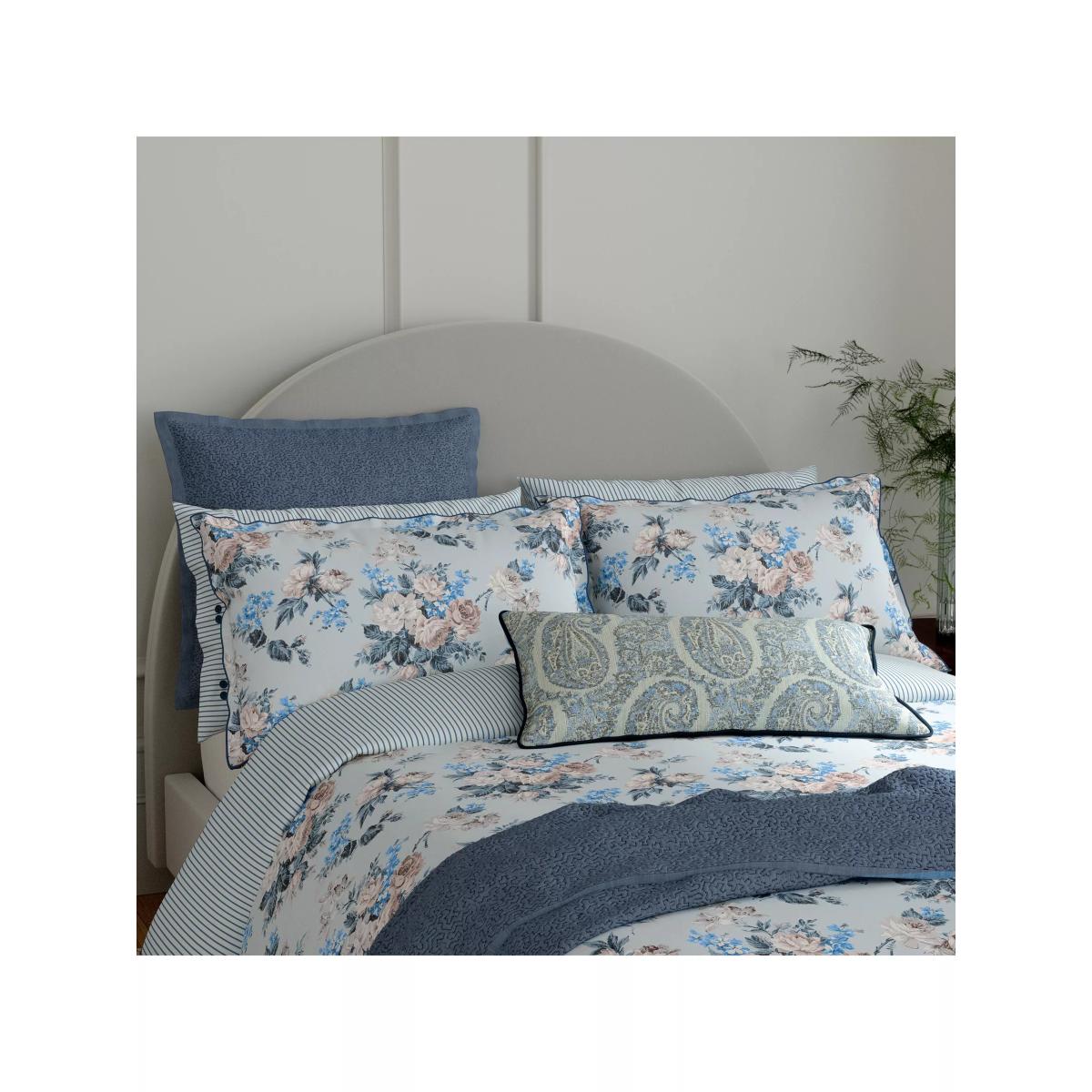 Bedeck of Belfast Delphine Throw, Blue Chambray – image 3