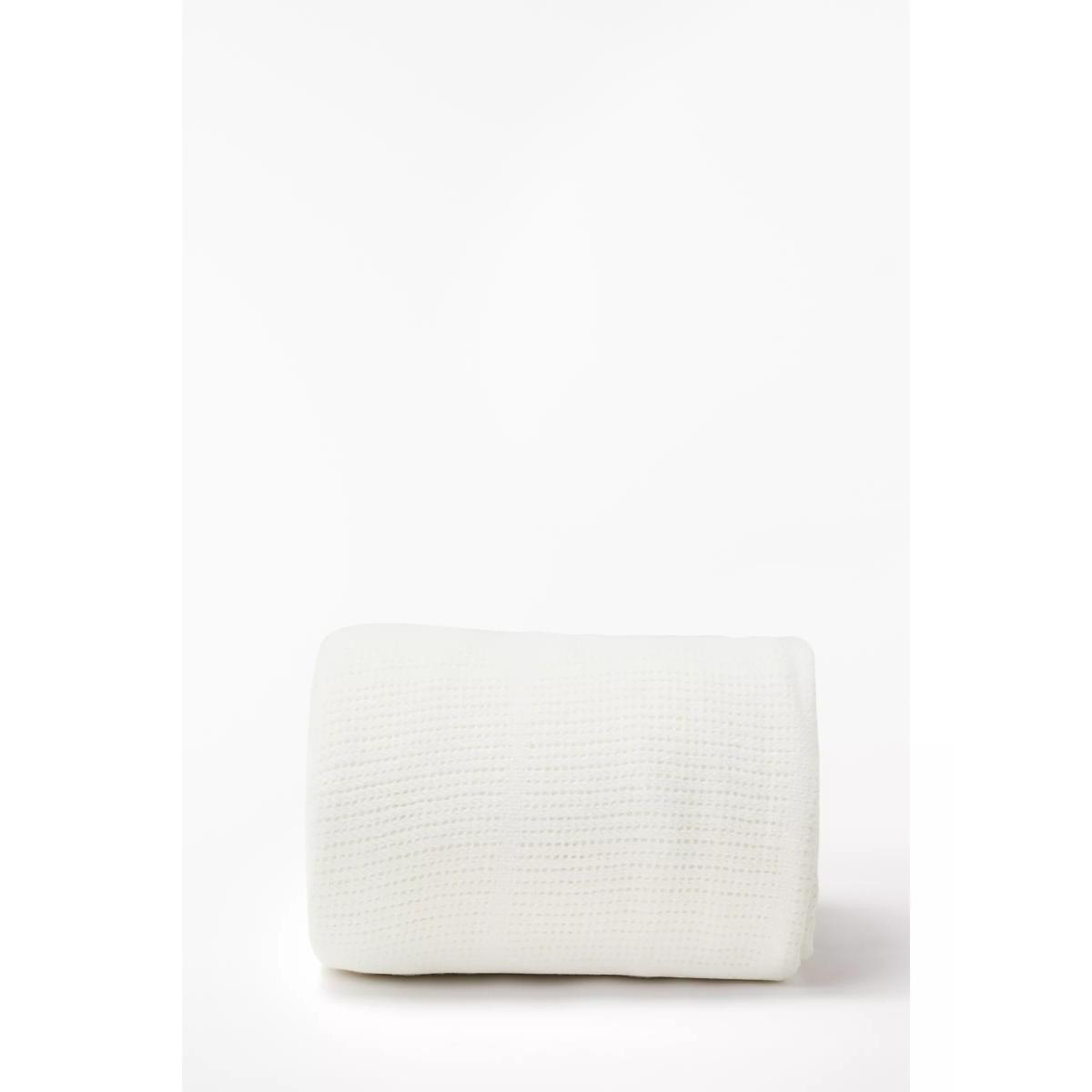 ANYDAY John Lewis & Partners Cellular Cot/Cotbed Blanket, 160 x 130cm, Pack of 2, White – image 3