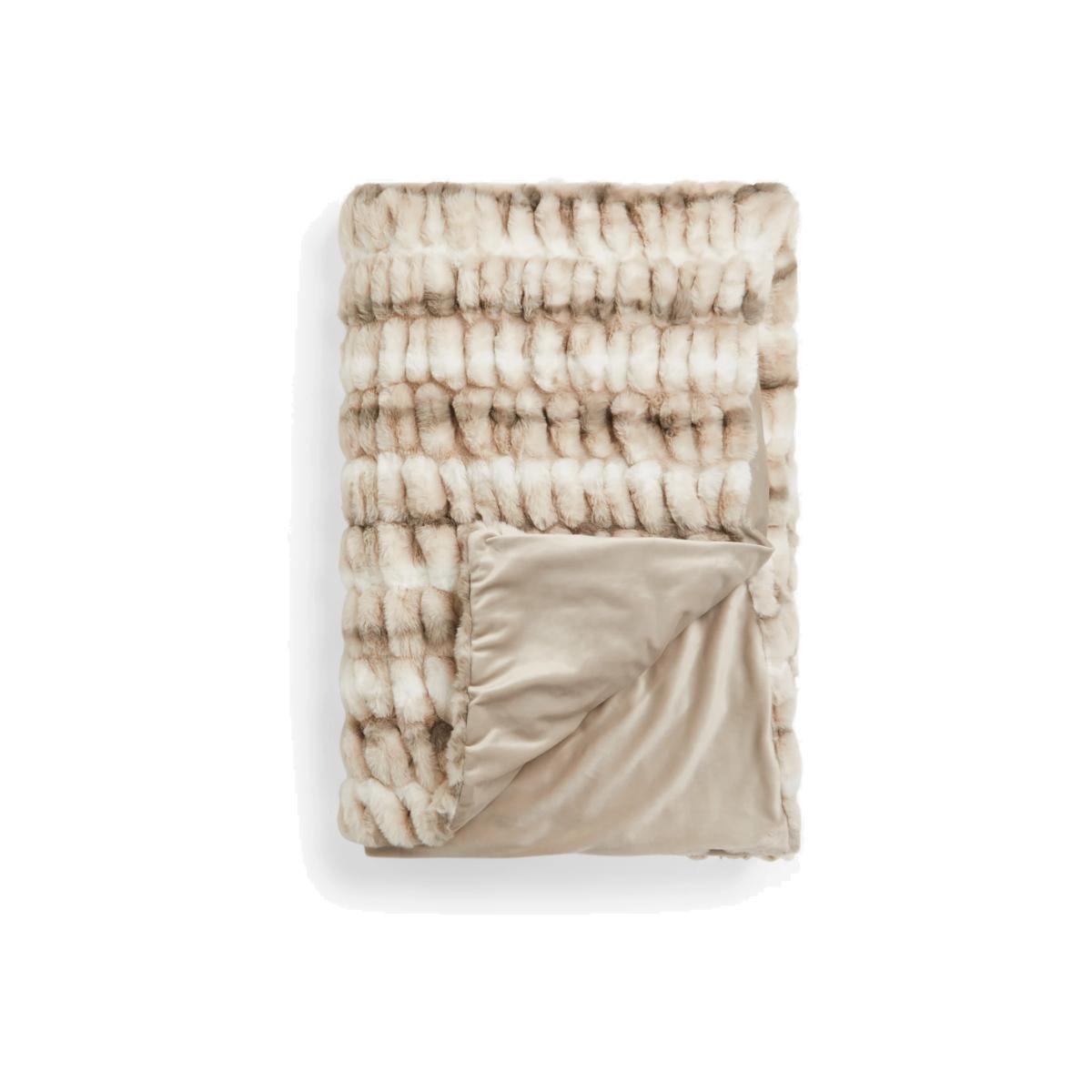 John Lewis & Partners Rouched Throw, Chinchila – image 1