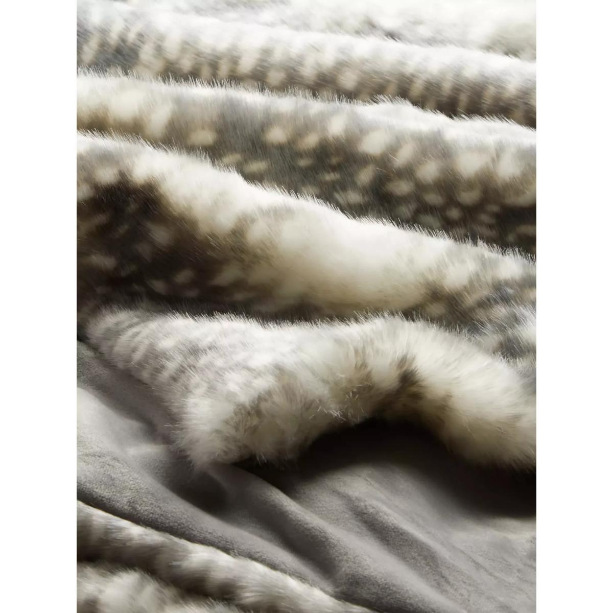 John Lewis Faux Fur Throw, Reindeer – image 3