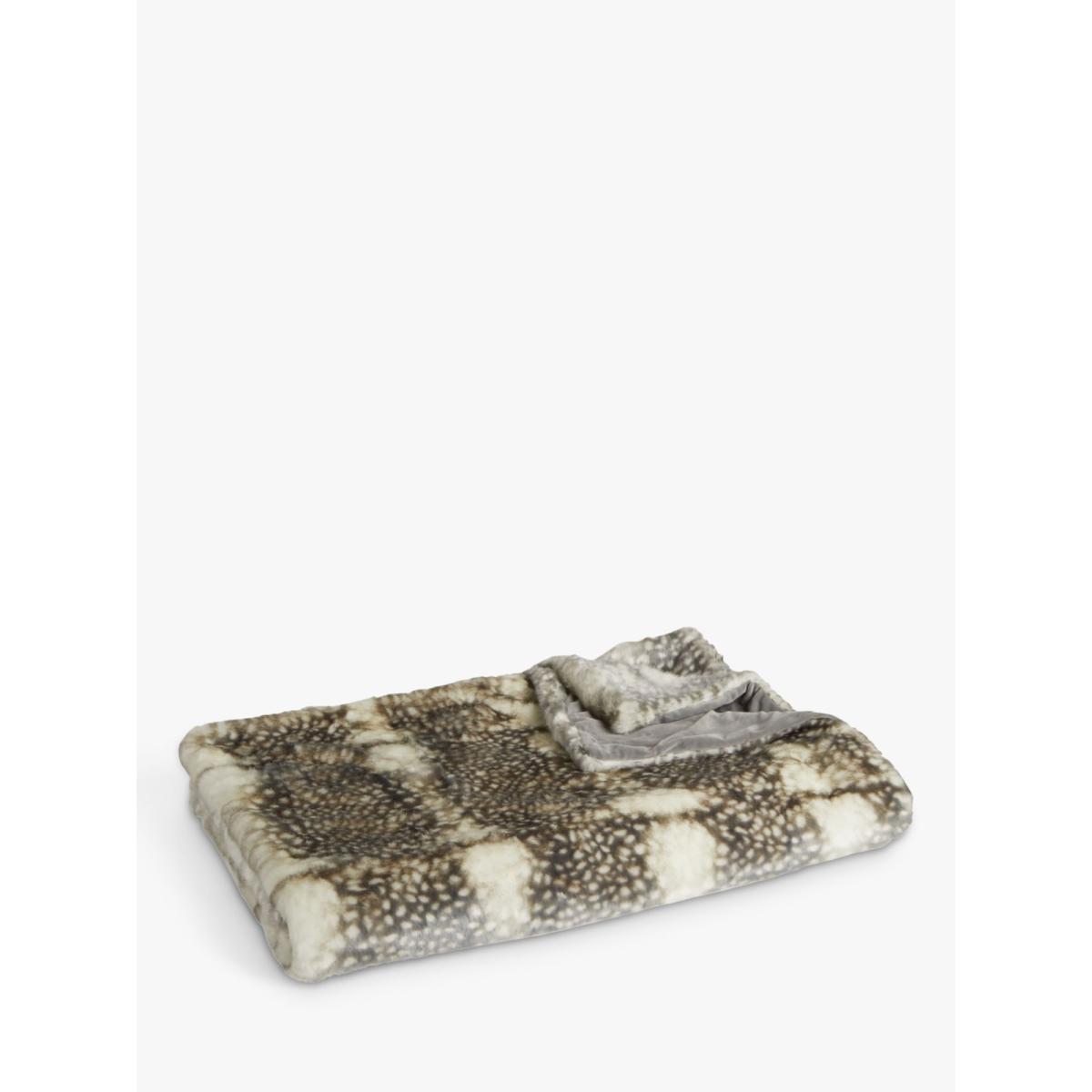 John Lewis Faux Fur Throw, Reindeer – image 4