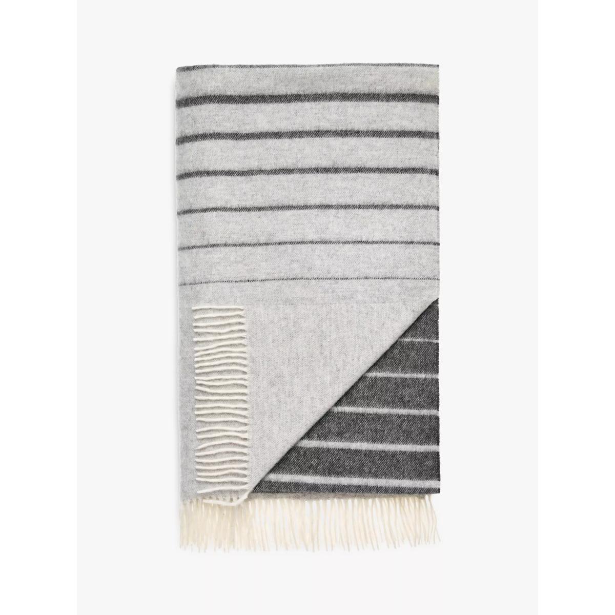 Bronte by Moon Albion Merino Wool Throw, Grey – image 2
