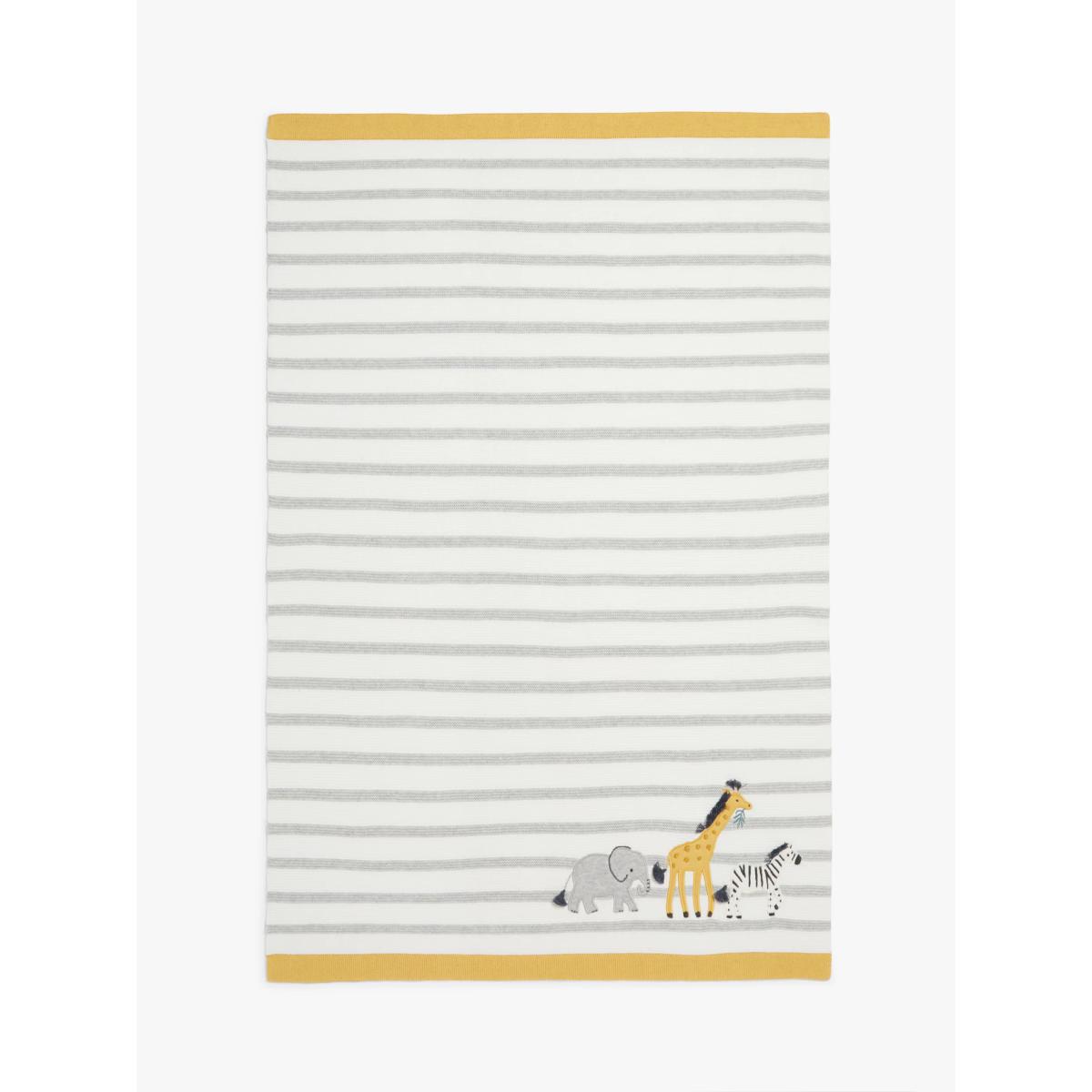 John Lewis & Partners Safari Friends Cotton Blanket, 100 x 75cm – image 3