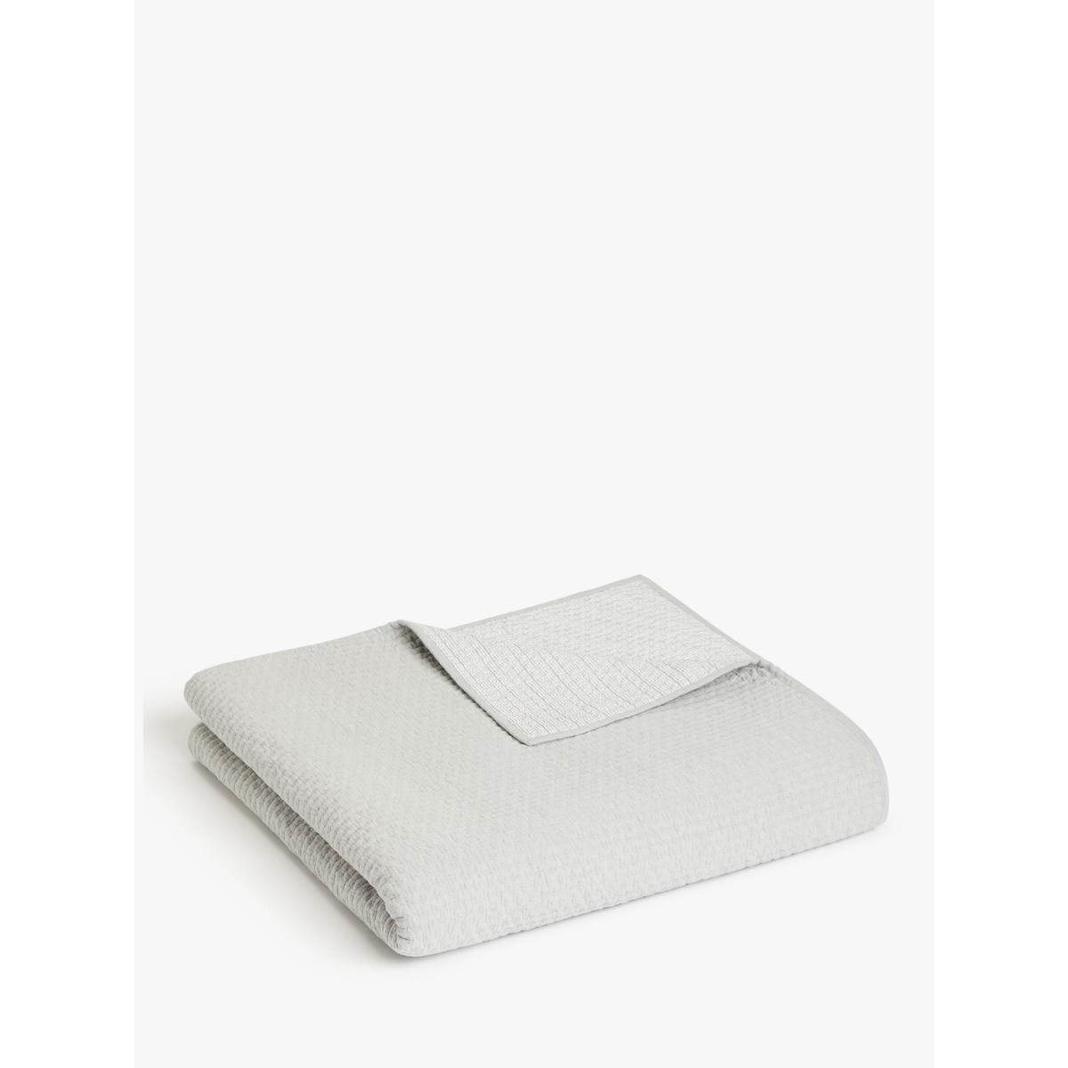 John Lewis & Partners Mini Stitch Quilted Bedspread, Grey – image 4