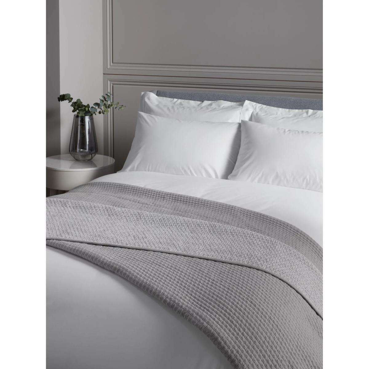 John Lewis & Partners Mini Stitch Quilted Bedspread, Grey – image 5