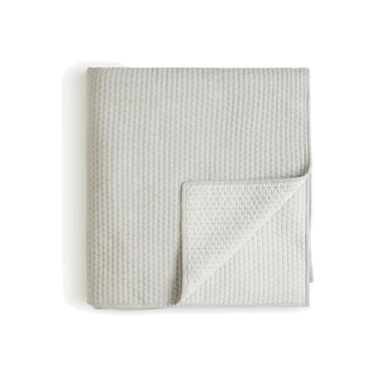John Lewis & Partners Mini Stitch Quilted Bedspread, Grey – image 1