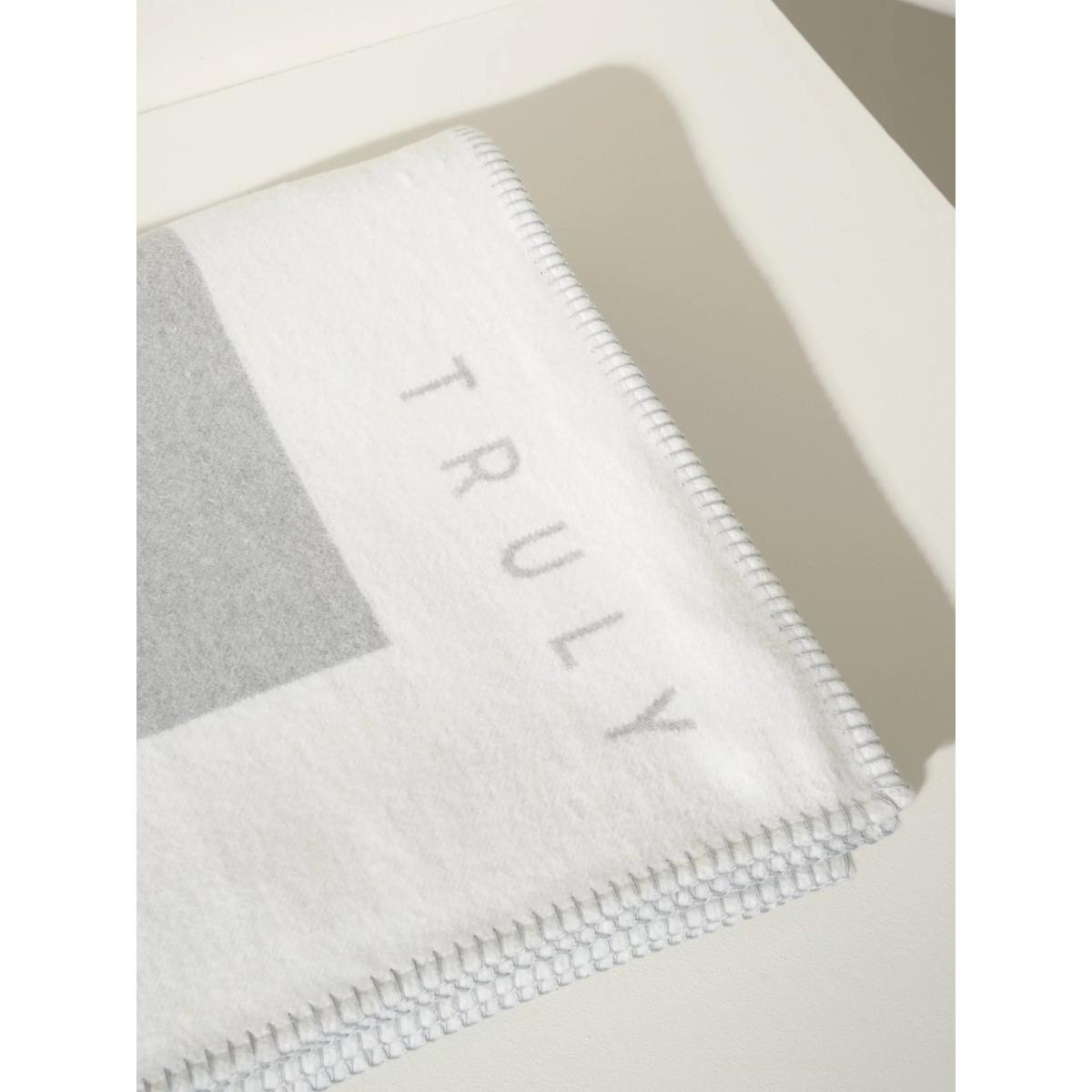 Truly Cotton Blend Blanket, Grey – image 2