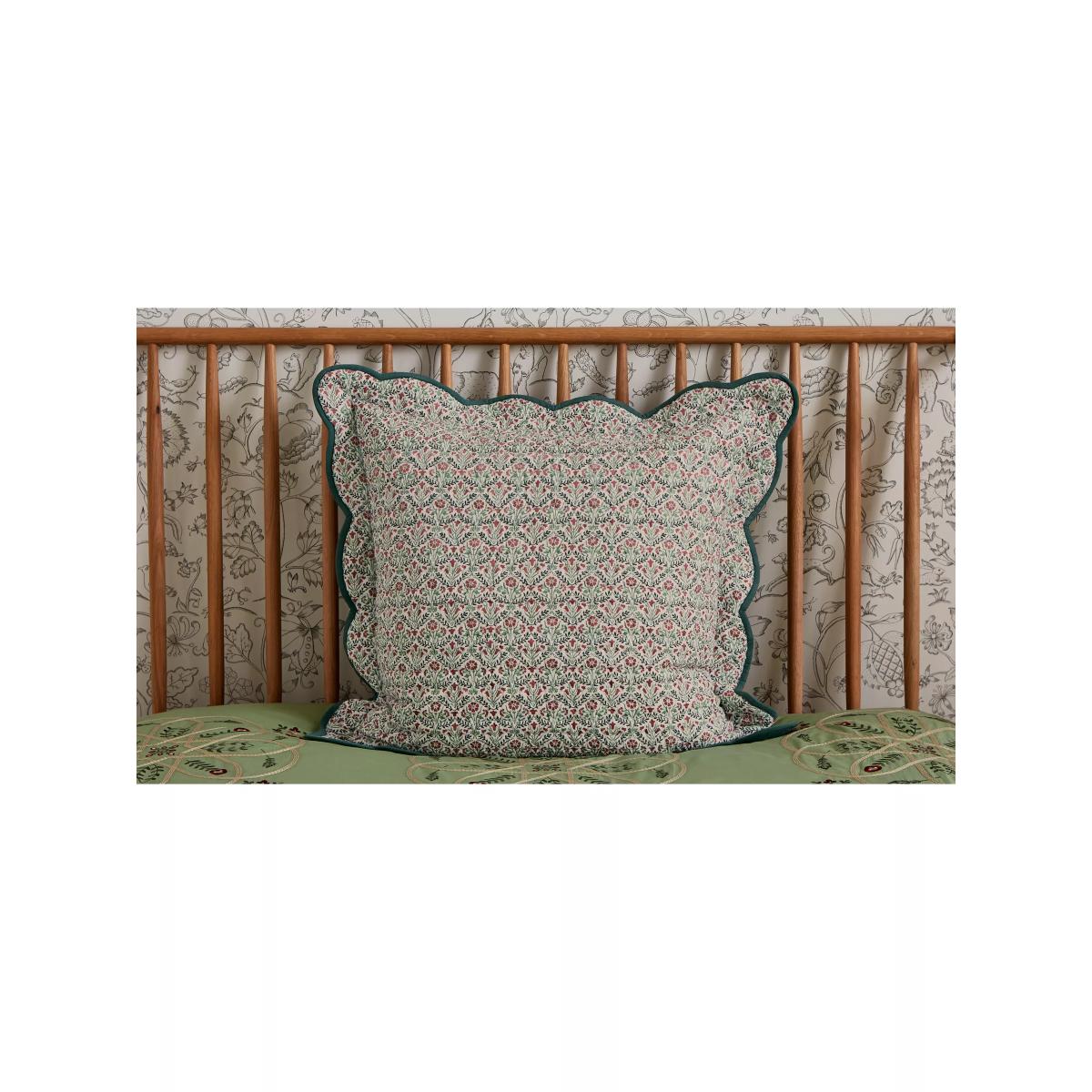 Morris & Co. Scallop Embroidered and Quilted Pillow Sham, Multi – image 2