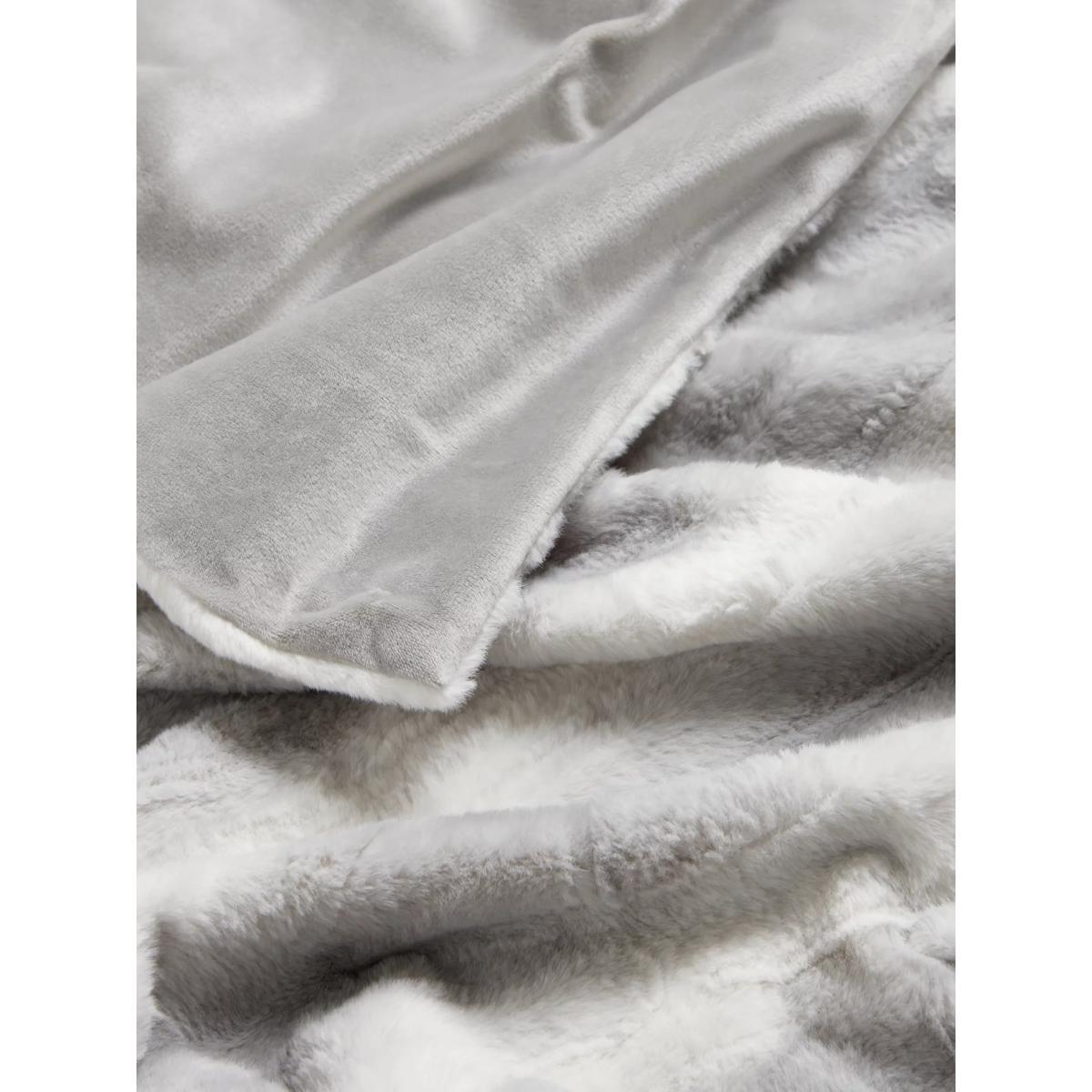 ANYDAY John Lewis & Partners Faux Fur Animal Print Throw, Grey – image 2