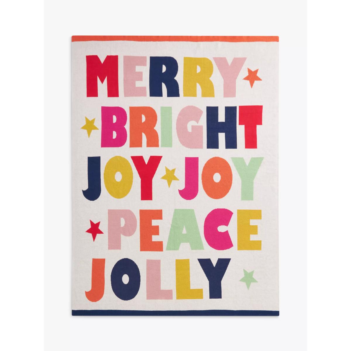 John Lewis Christmas Slogan Knit Throw – image 2