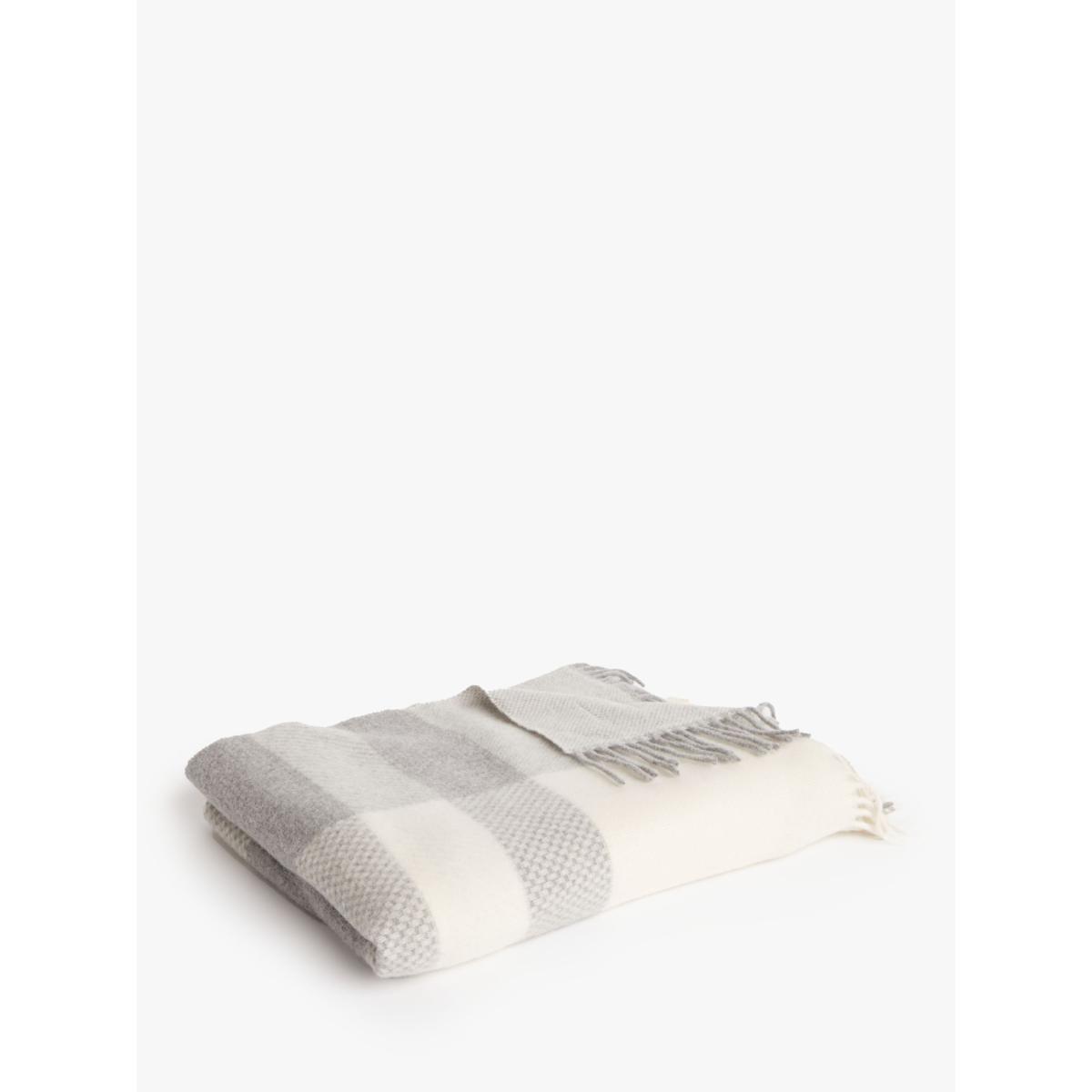 John Lewis & Partners Cashmere Blend Throw, Grey – image 3