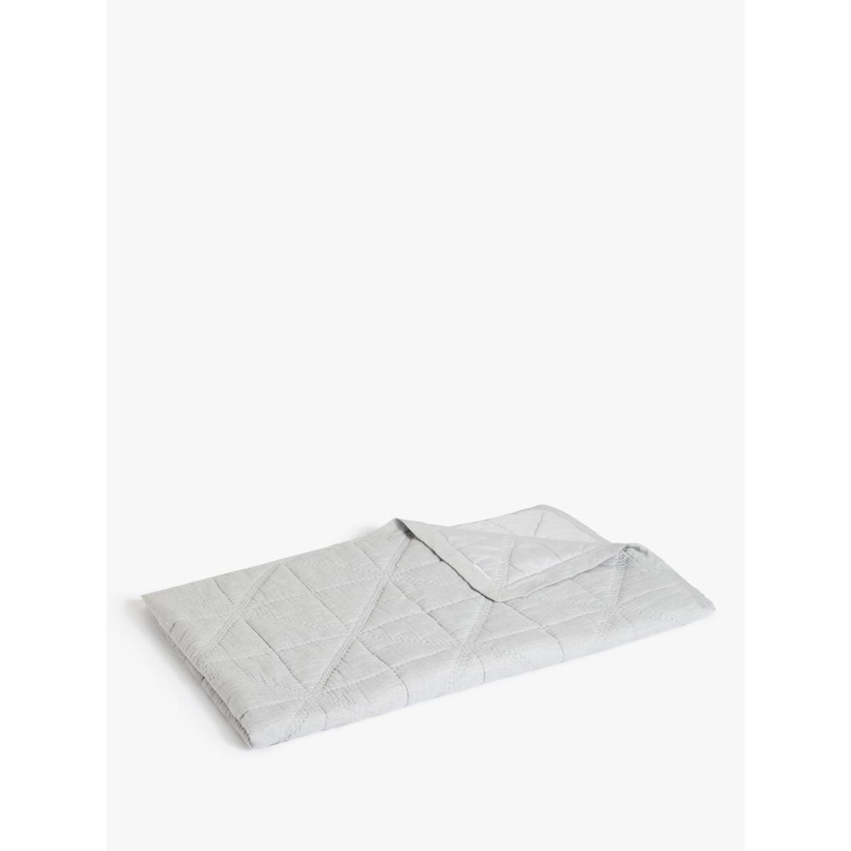 John Lewis & Partners Triangle Quilted Bedspread, Grey – image 3