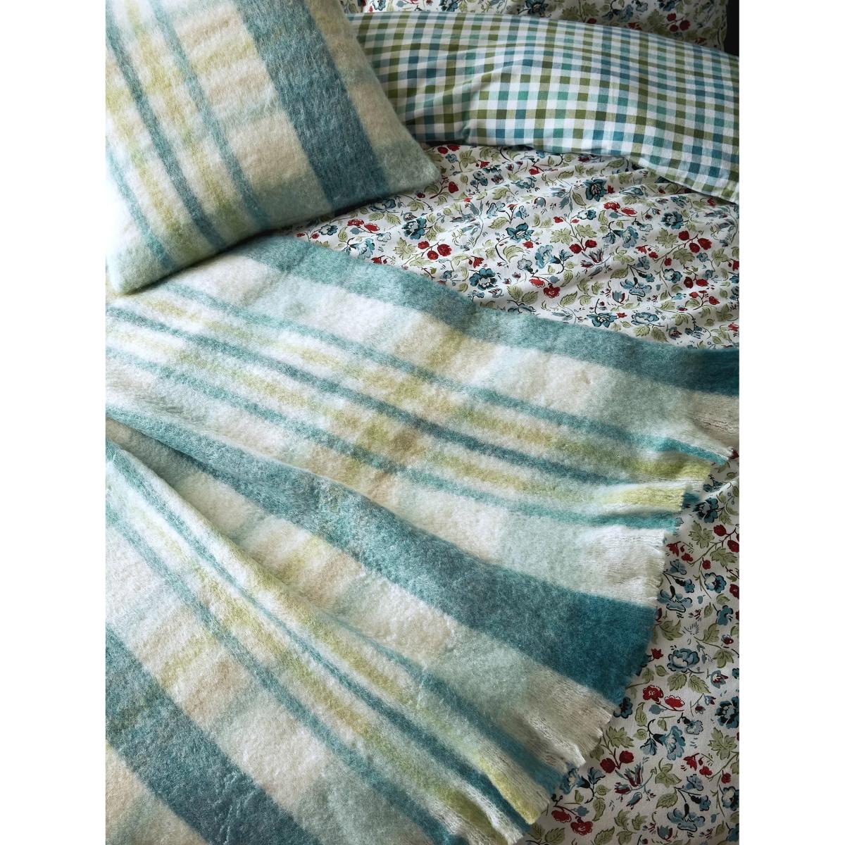 Laura Ashley Colton Check Throw, Blue – image 3