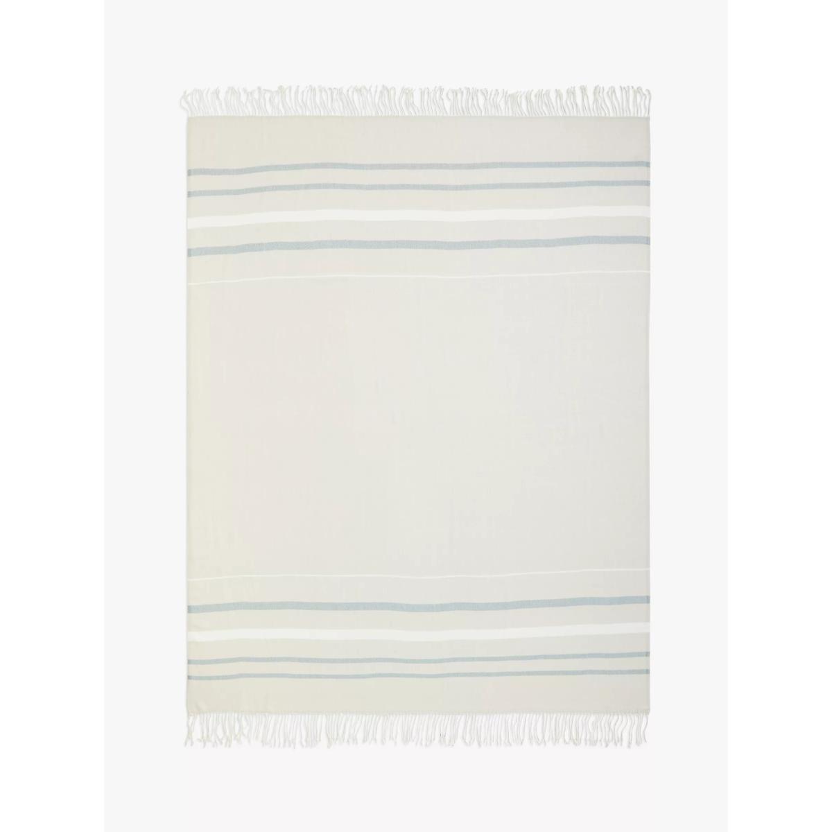John Lewis ANYDAY Soft Stripe Throw, Nettle – image 4