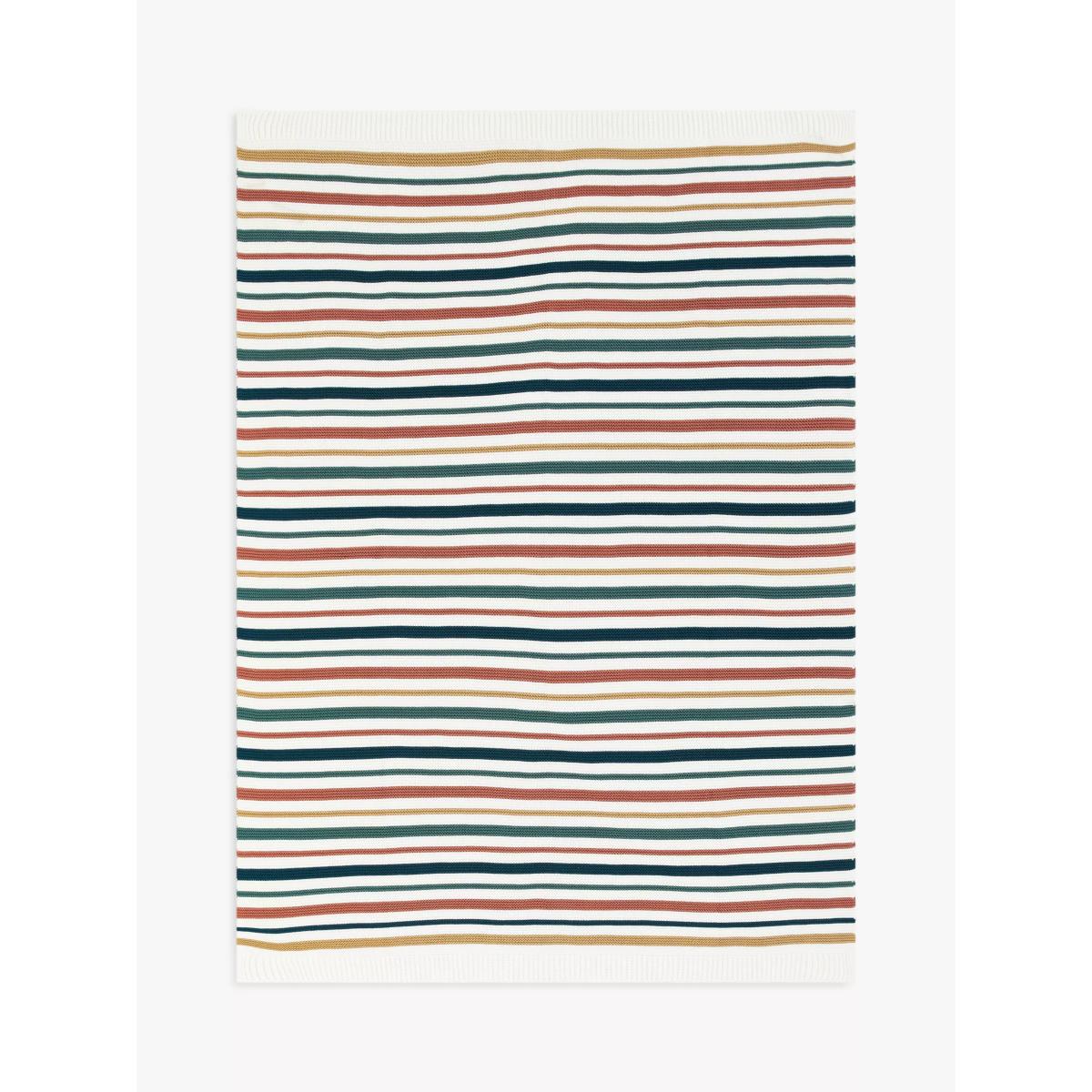 John Lewis Stripe Cotton Knitted Throw, 150 x 100cm – image 5
