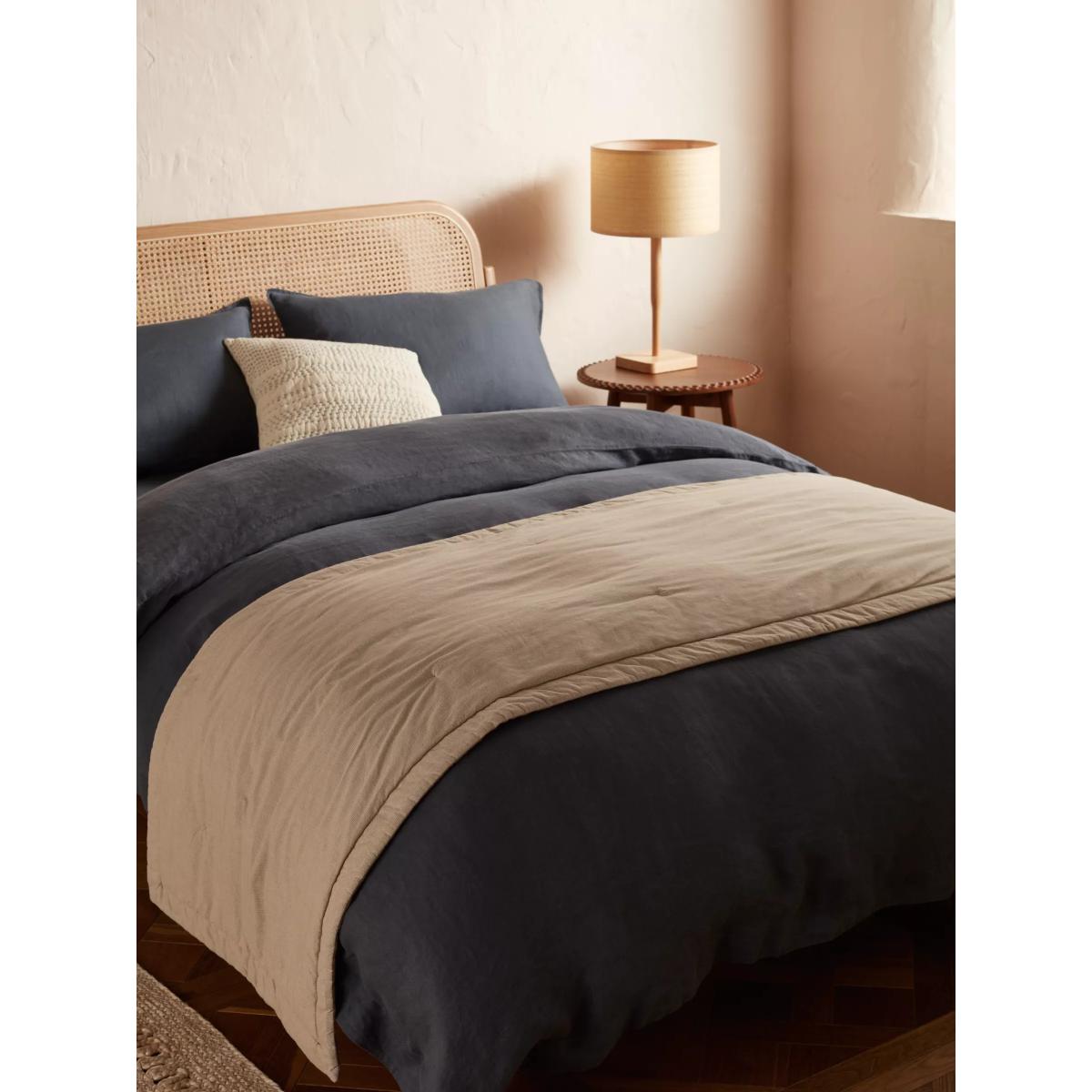 John Lewis Striped Bed Runner, Natural – image 4