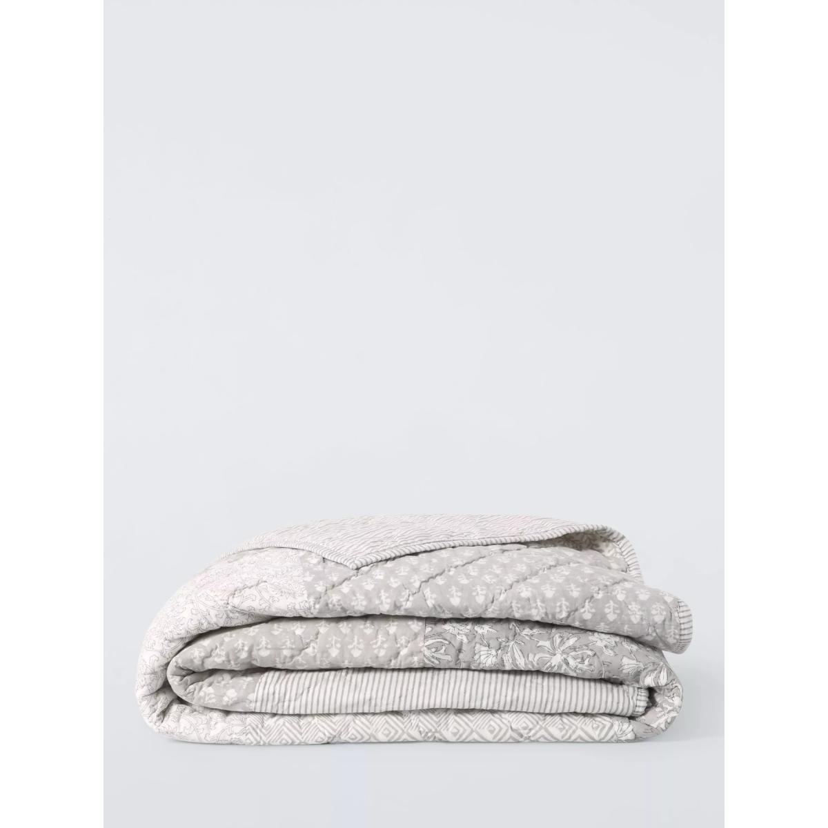 John Lewis Patchwork Quilted Cotton Bedspread, Natural – image 4