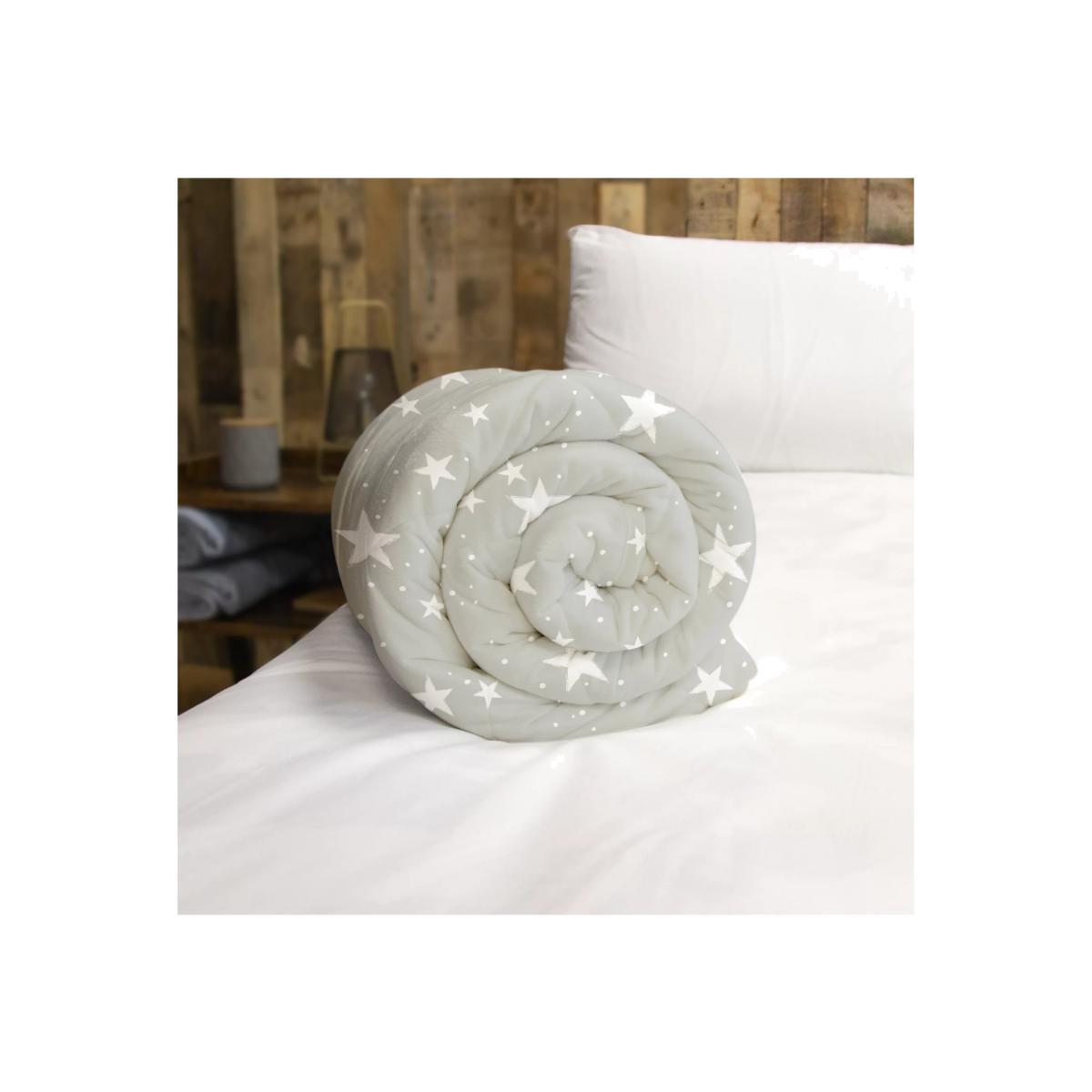 Rest Easy Sleep Better Star Weighted Blanket, Grey – image 1