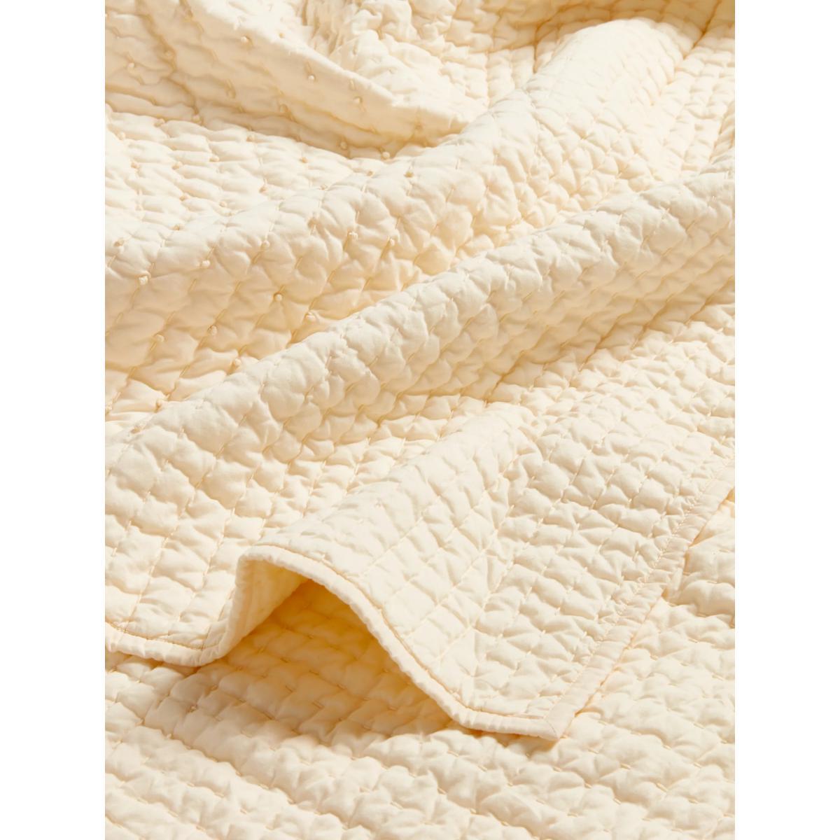 Mother of Pearl Sun Ray Organic Cotton Throw, Ivory – image 2
