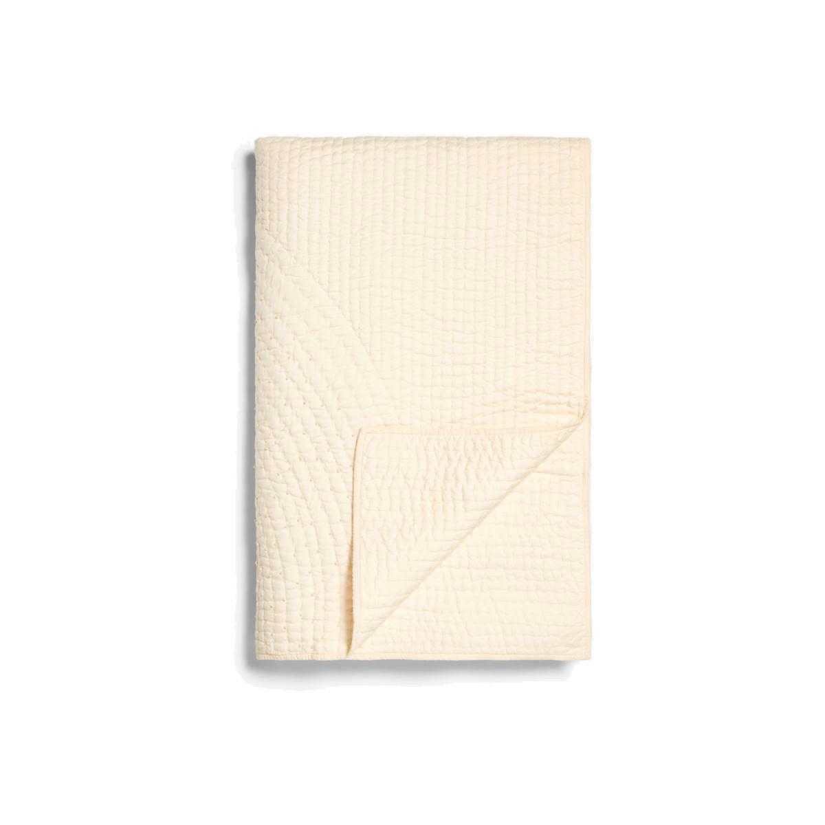 Mother of Pearl Sun Ray Organic Cotton Throw, Ivory – image 1
