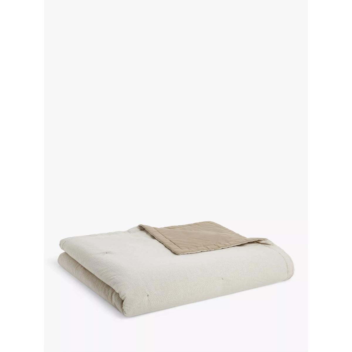 John Lewis Striped Bedspread, Neutral – image 3