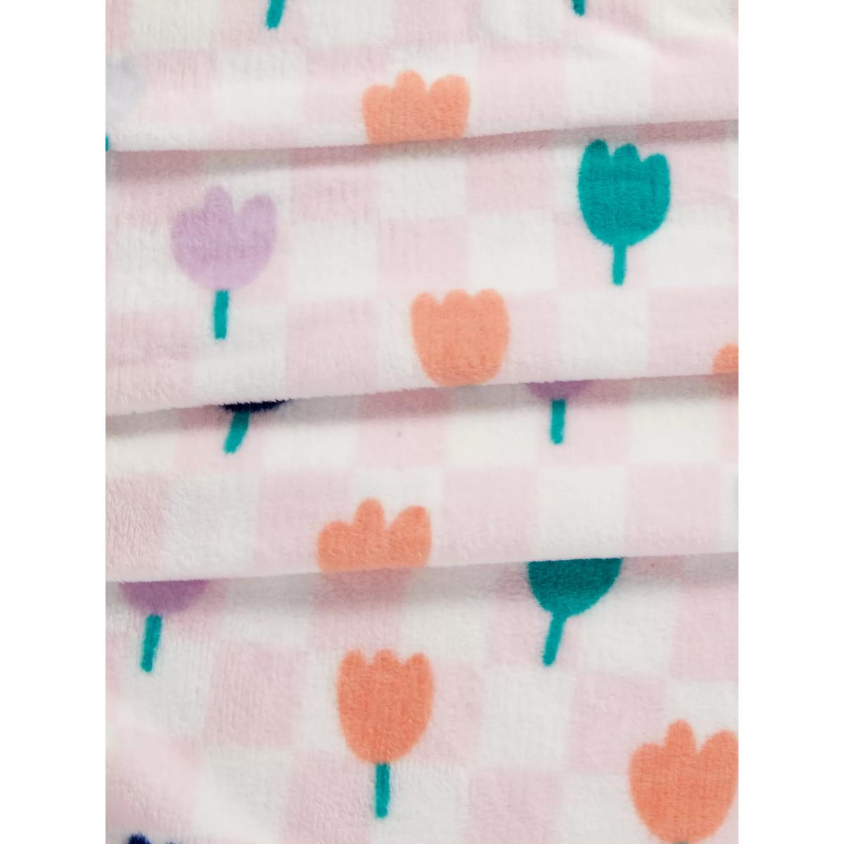 John Lewis ANYDAY Tulip Check Fleece Blanket, 120 x 120cm – image 3