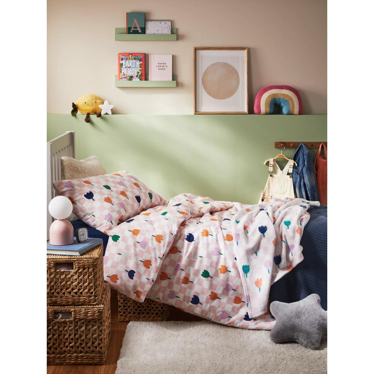 John Lewis ANYDAY Tulip Check Fleece Blanket, 120 x 120cm – image 4