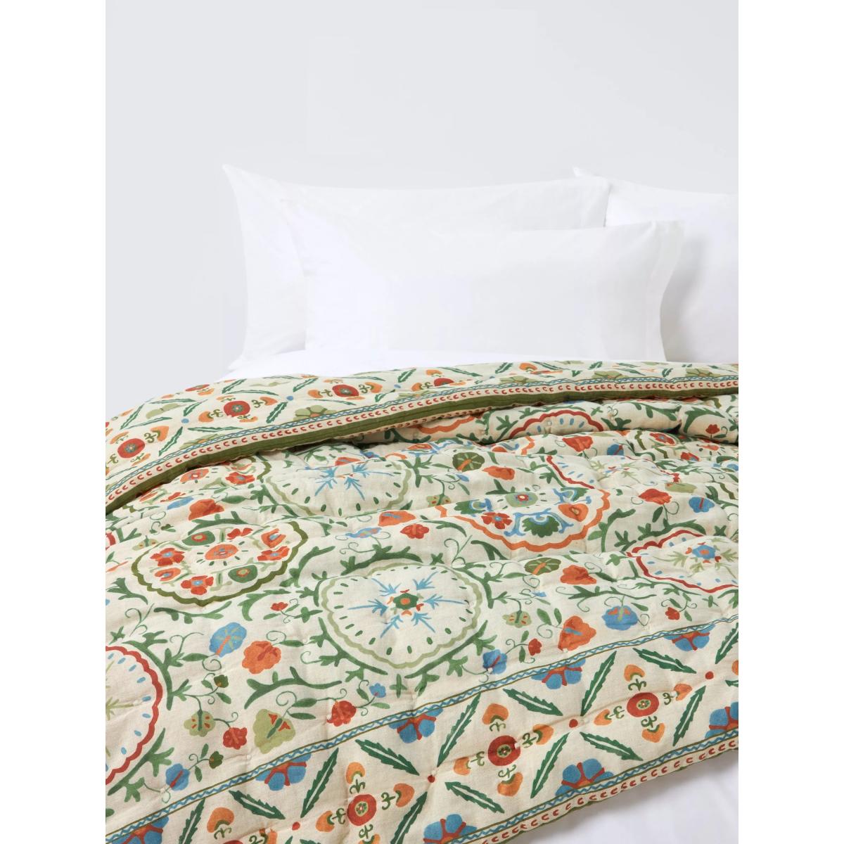 John Lewis Keya Suzani Quilted Bedspread, Multi – image 2