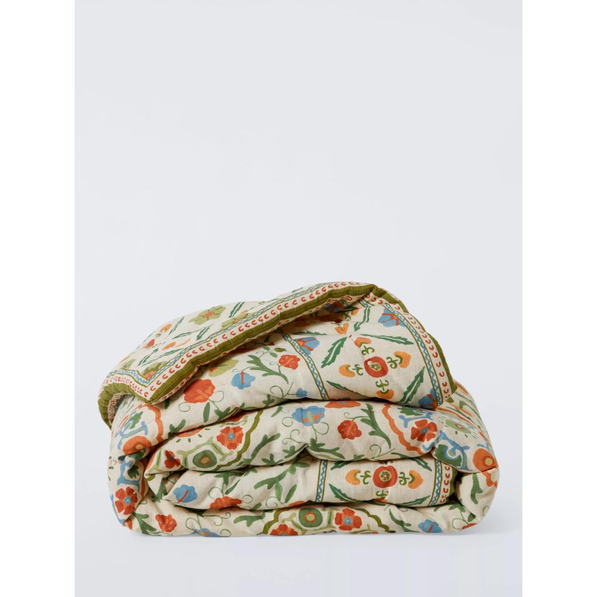 John Lewis Keya Suzani Quilted Bedspread, Multi – image 4