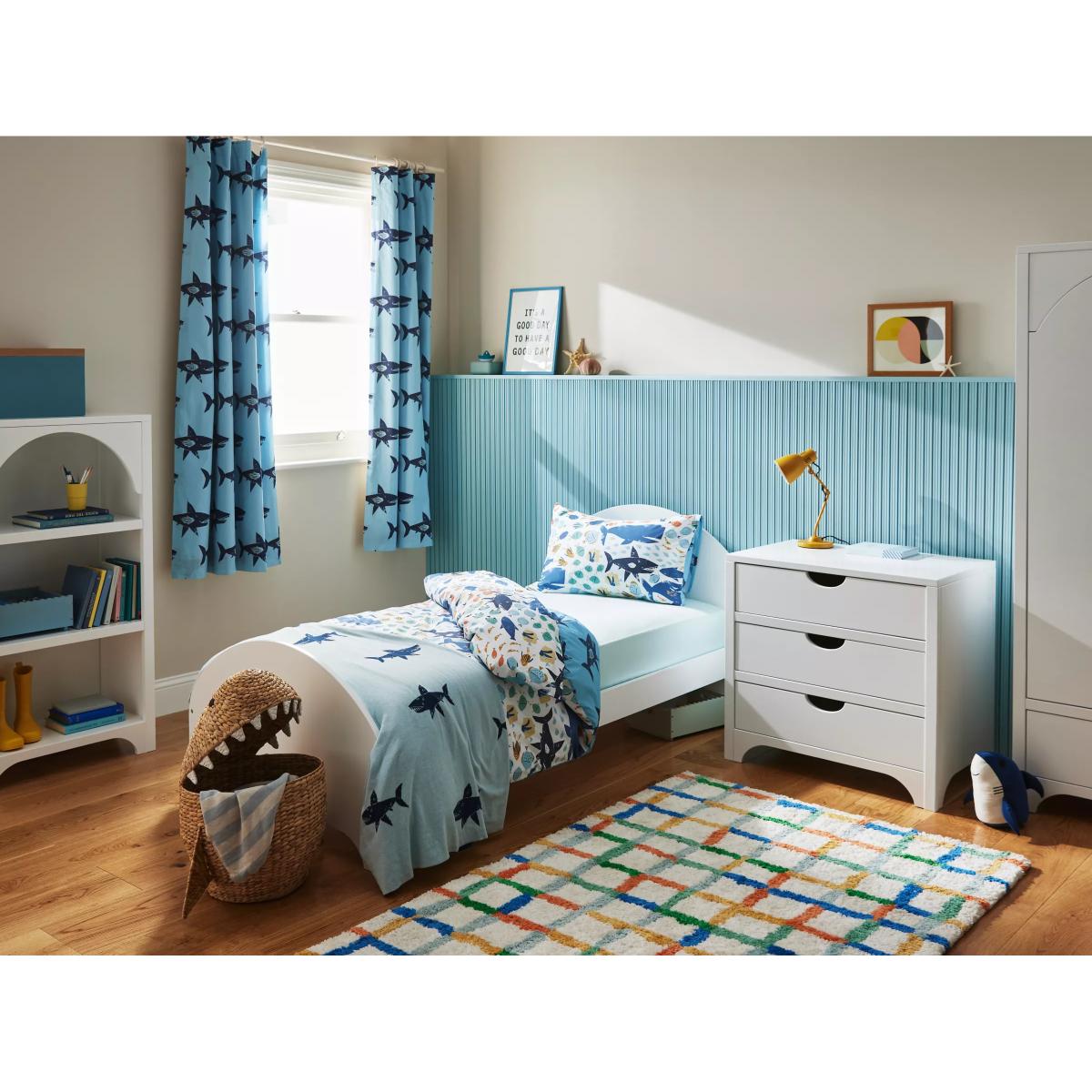 little home at John Lewis Shark Print Throw – image 8